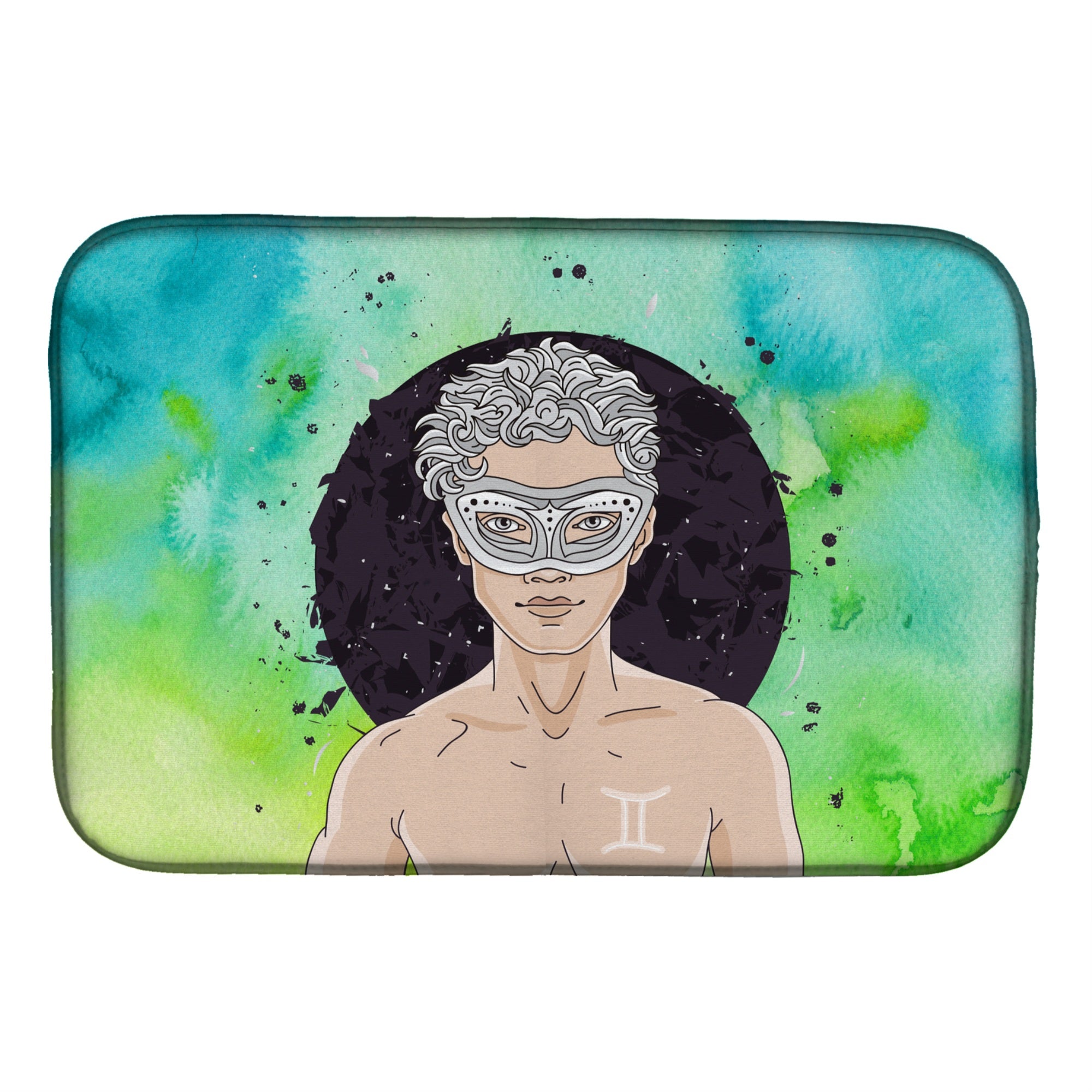 Caroline'S Treasures Gemini Zodiac Sign Dish Drying Mat, 14 X 21, Multicolor