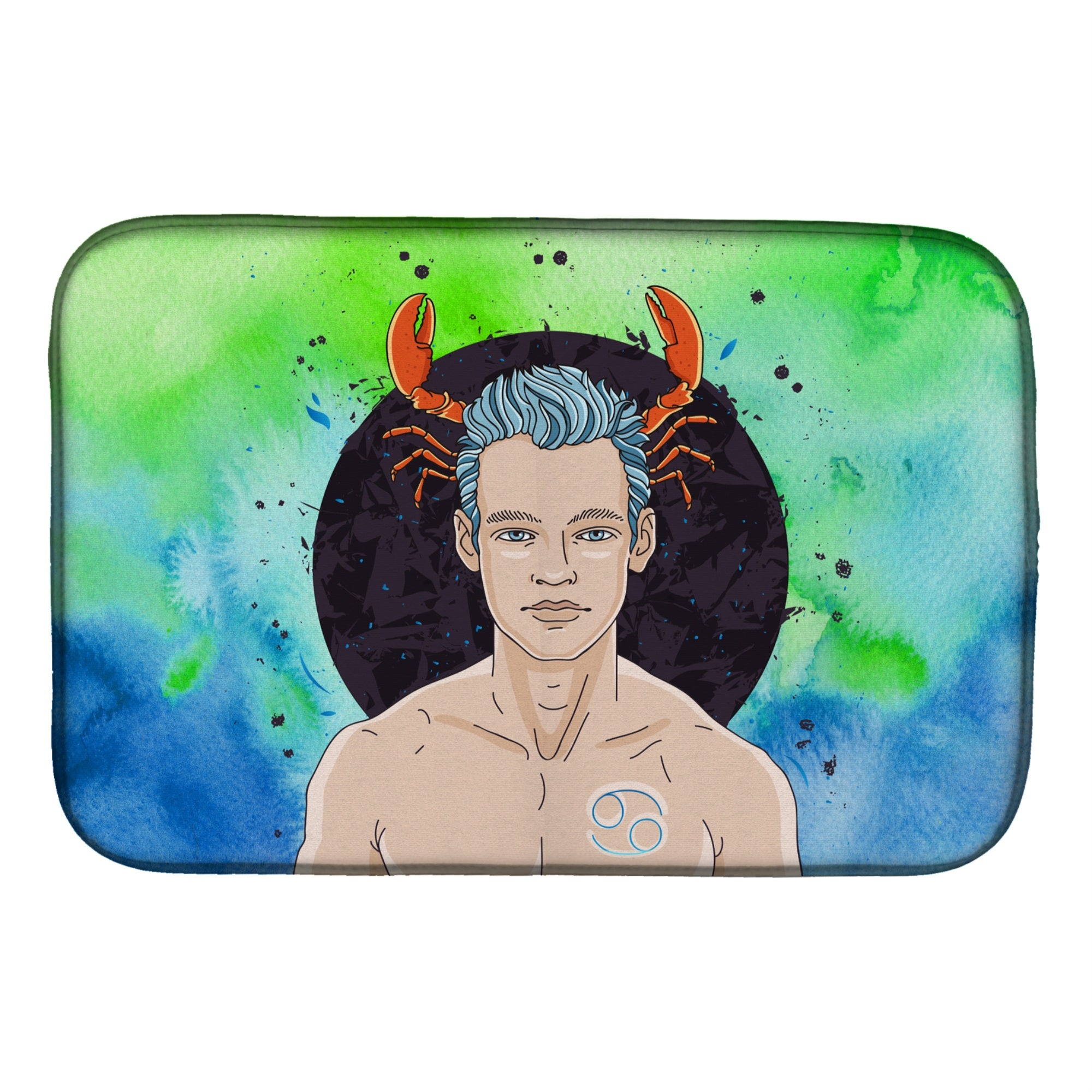 Caroline'S Treasures Cancer Zodiac Sign Dish Drying Mat, 14 X 21, Multicolor