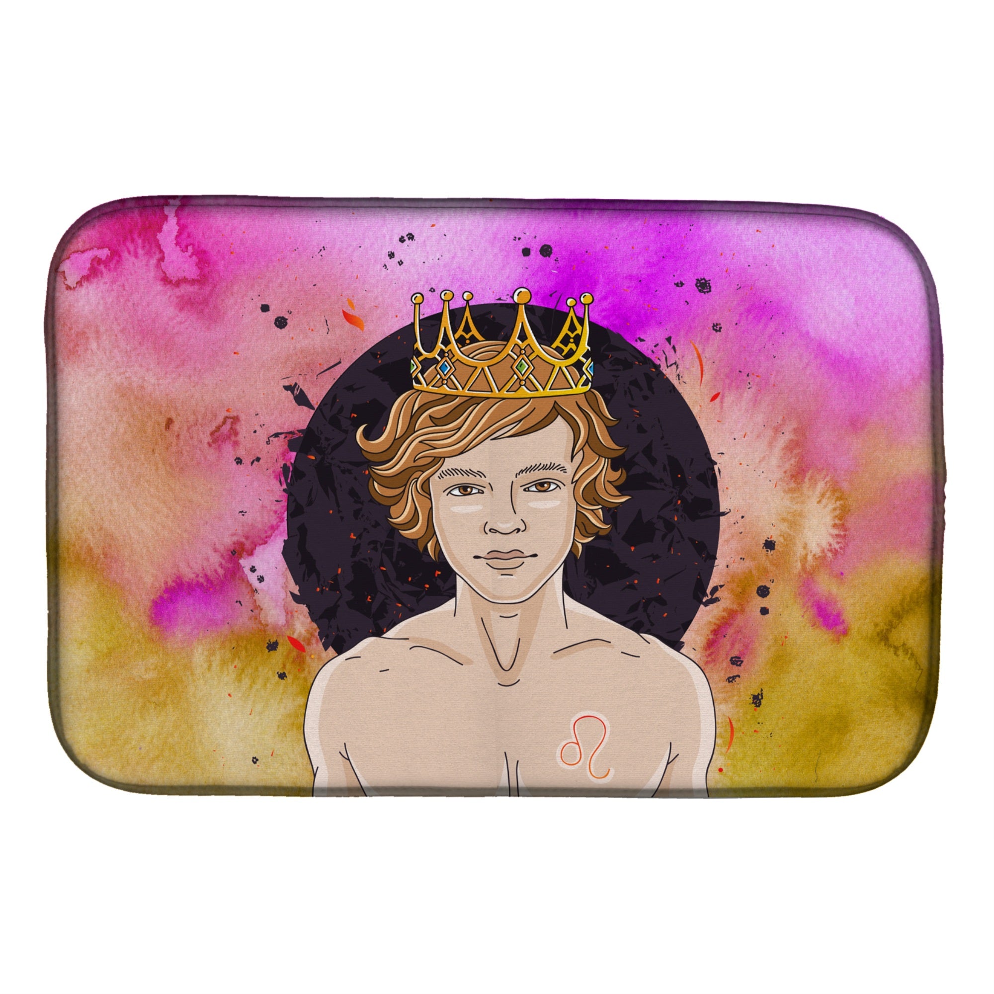 Caroline'S Treasures Leo Zodiac Sign Dish Drying Mat, 14 X 21, Multicolor