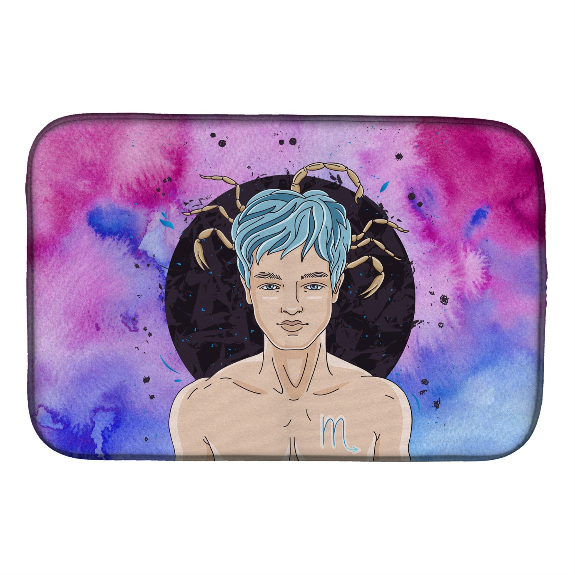 Caroline'S Treasures Scorpio Zodiac Sign Dish Drying Mat, 14 X 21, Multicolor