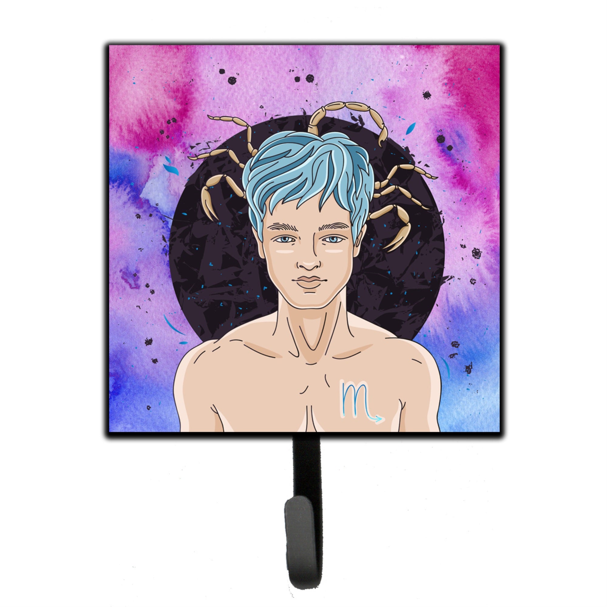 Caroline'S Treasures Scorpio Zodiac Sign Wall Hook, Small, Multicolor