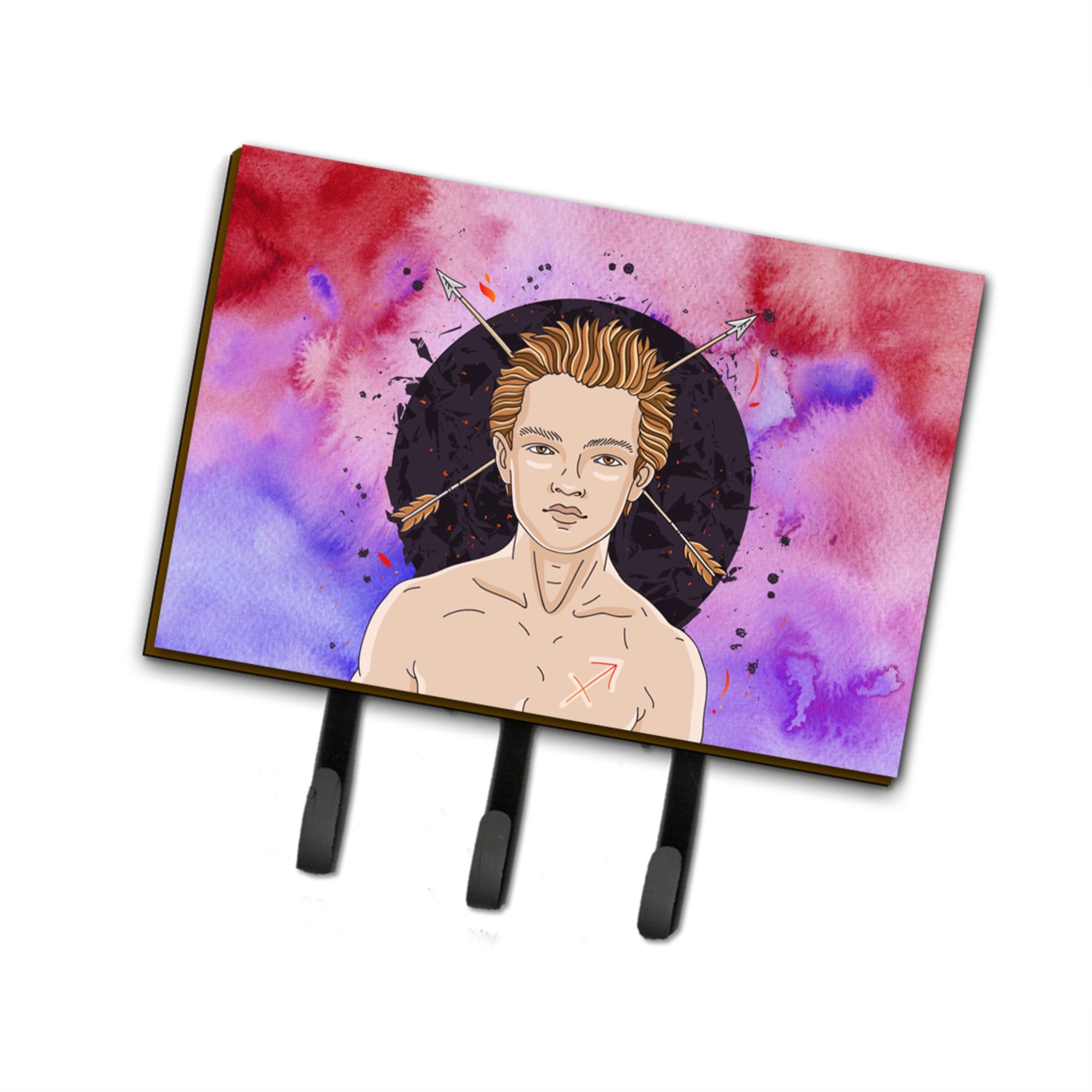 Caroline'S Treasures Sagittarius Zodiac Sign Wall Hook, Triple, Multicolor