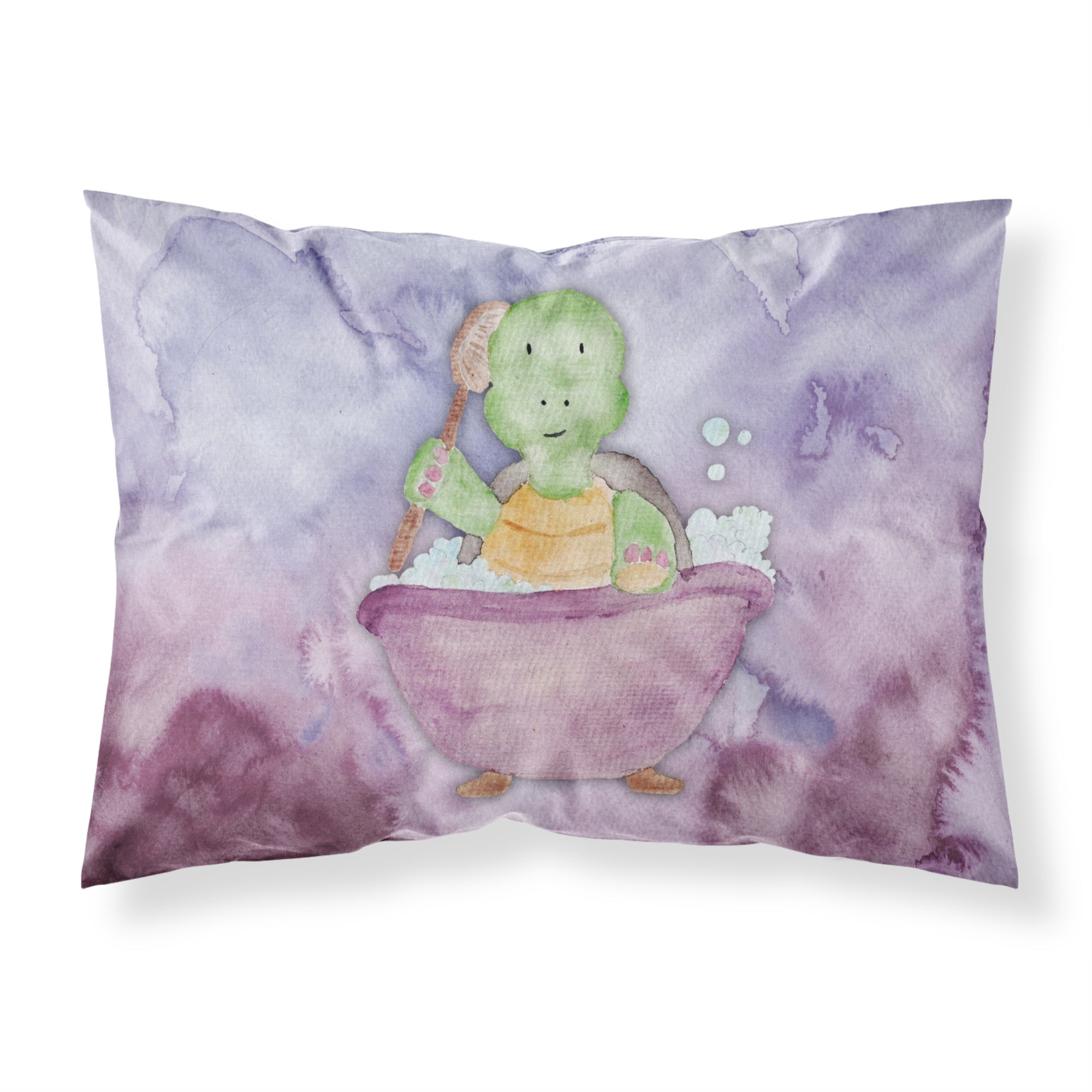 Caroline'S Treasures Turtle Bathing Watercolor Printed, Polyester Envelope Closure Pillowcase, Standard, Multicolor