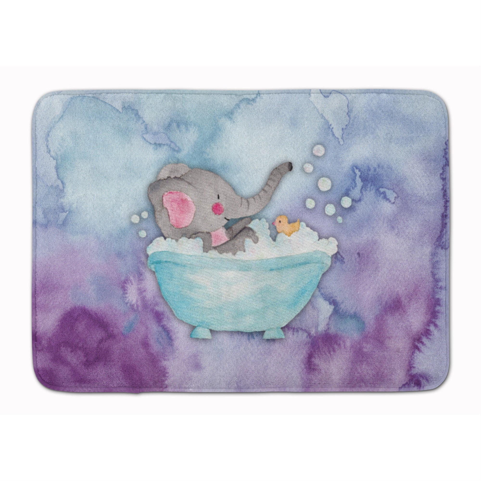 Caroline'S Treasures Elephant Bathing Watercolor Floor Mat, 19H X 27W, Multicolor
