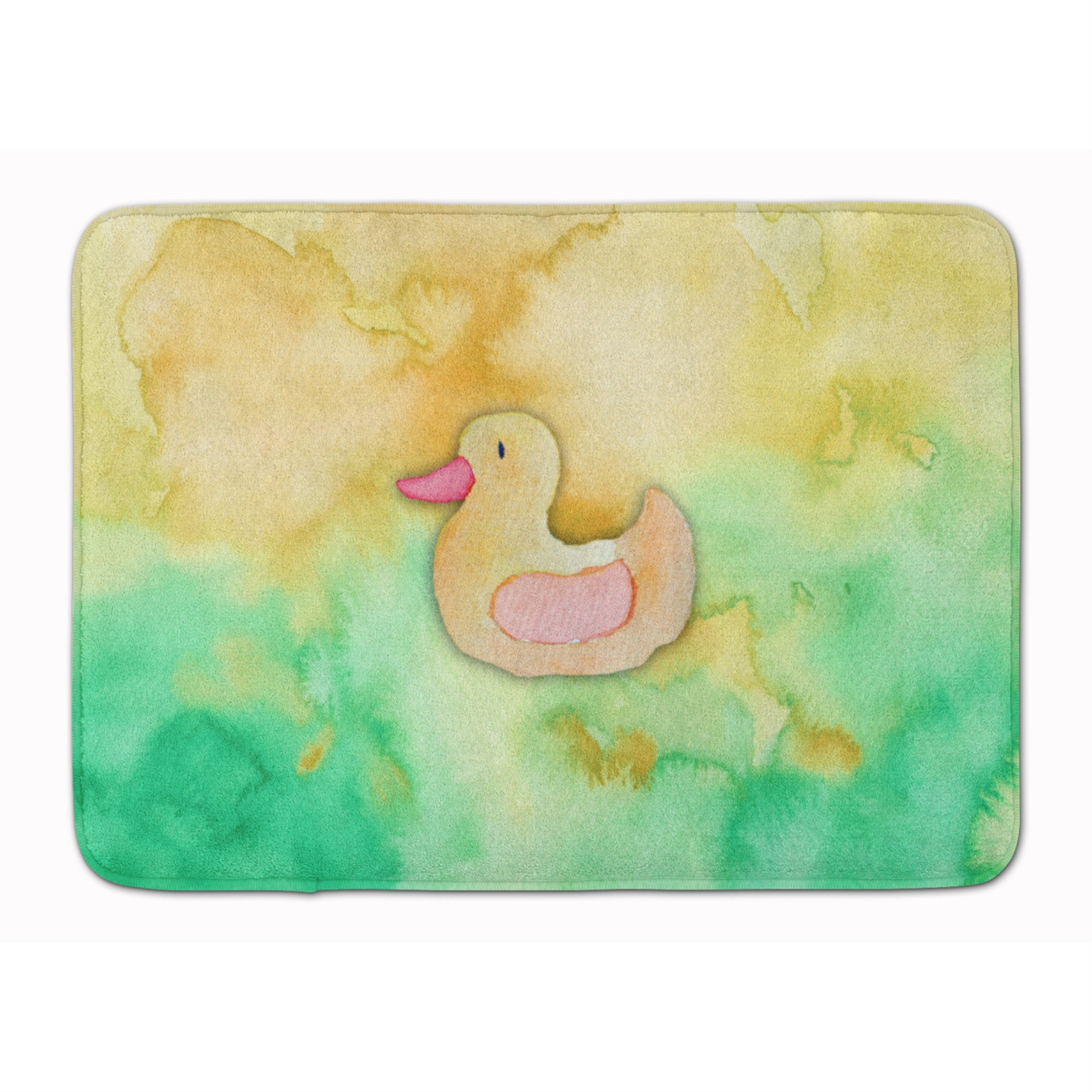 Caroline'S Treasures Rubber Duckie Watercolor Floor Mat, 19H X 27W, Multicolor
