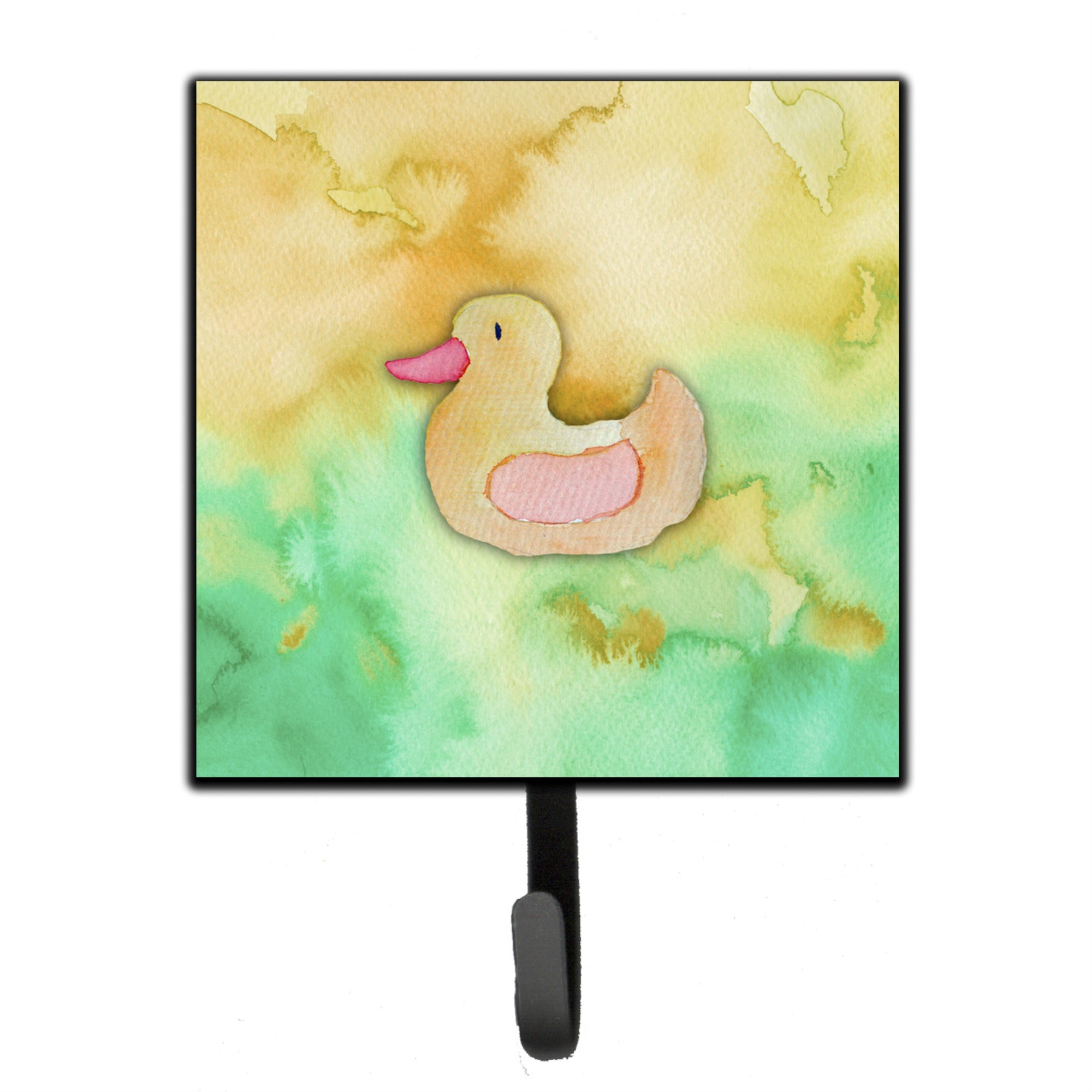Caroline'S Treasures Rubber Duckie Watercolor Wall Hook, Small, Multicolor
