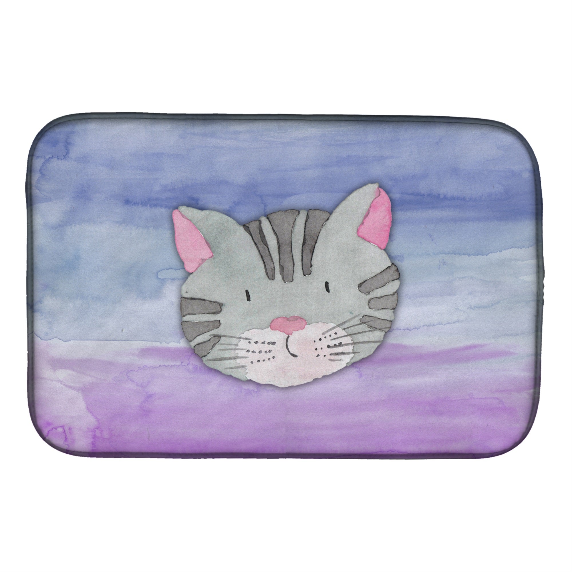 Caroline'S Treasures Cat Face Dish Drying Mat, 14 X 21, Multicolor