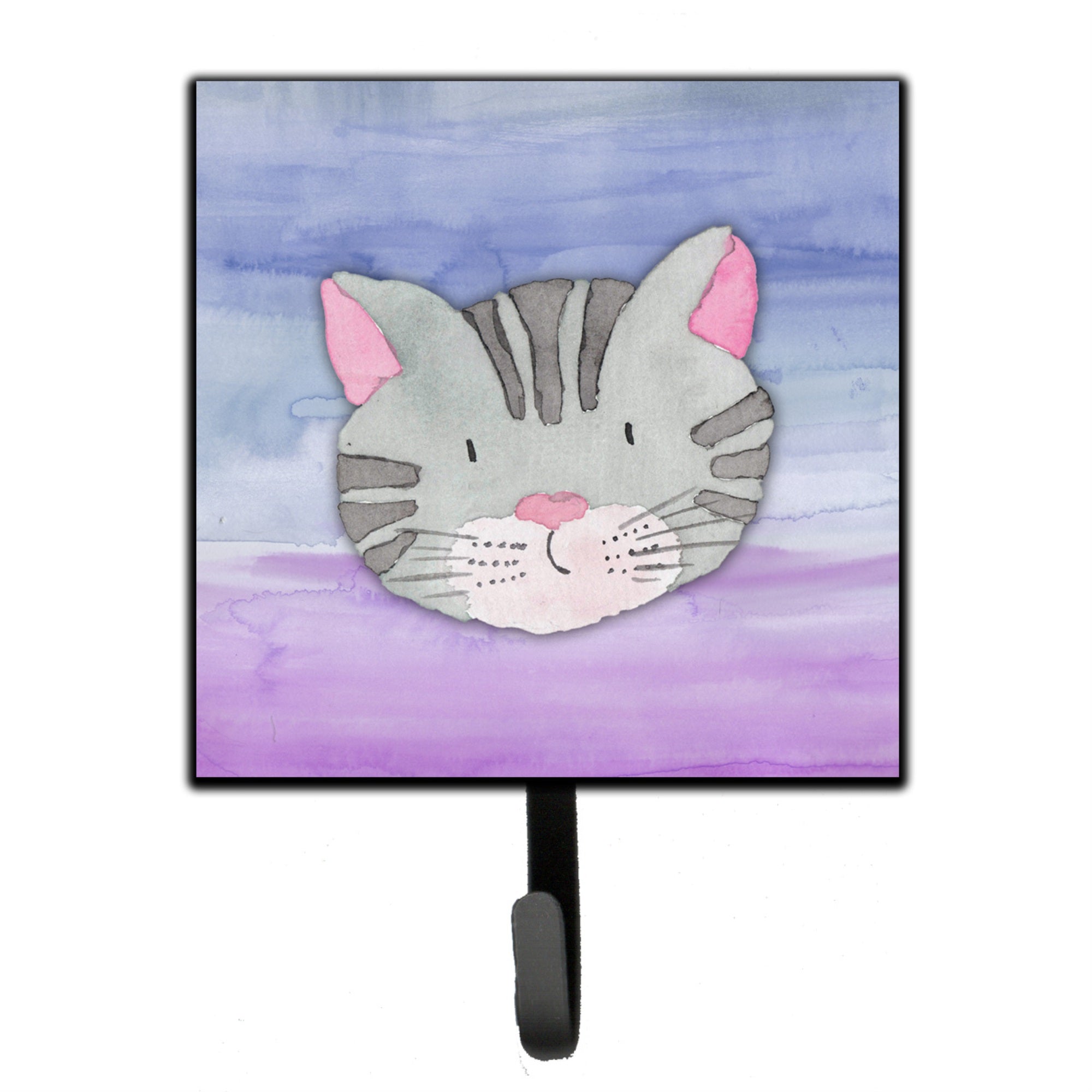 Caroline'S Treasures Cat Face Watercolor Wall Hook, Small, Multicolor