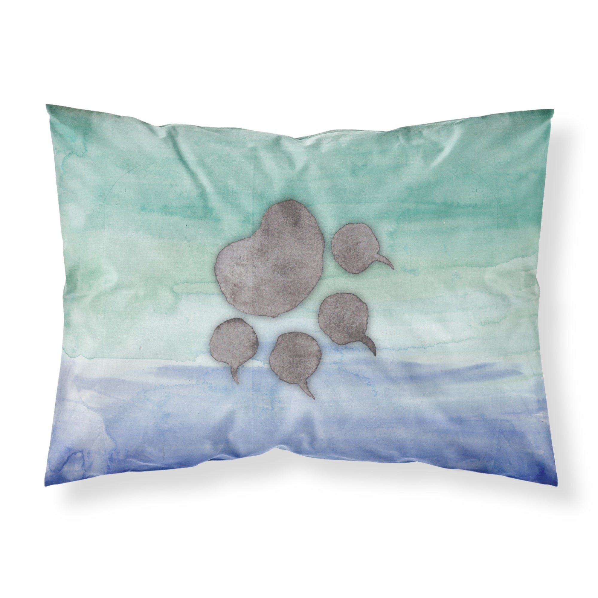 Caroline'S Treasures Cat Paw Watercolor Pillowcase Standard Multicolor
