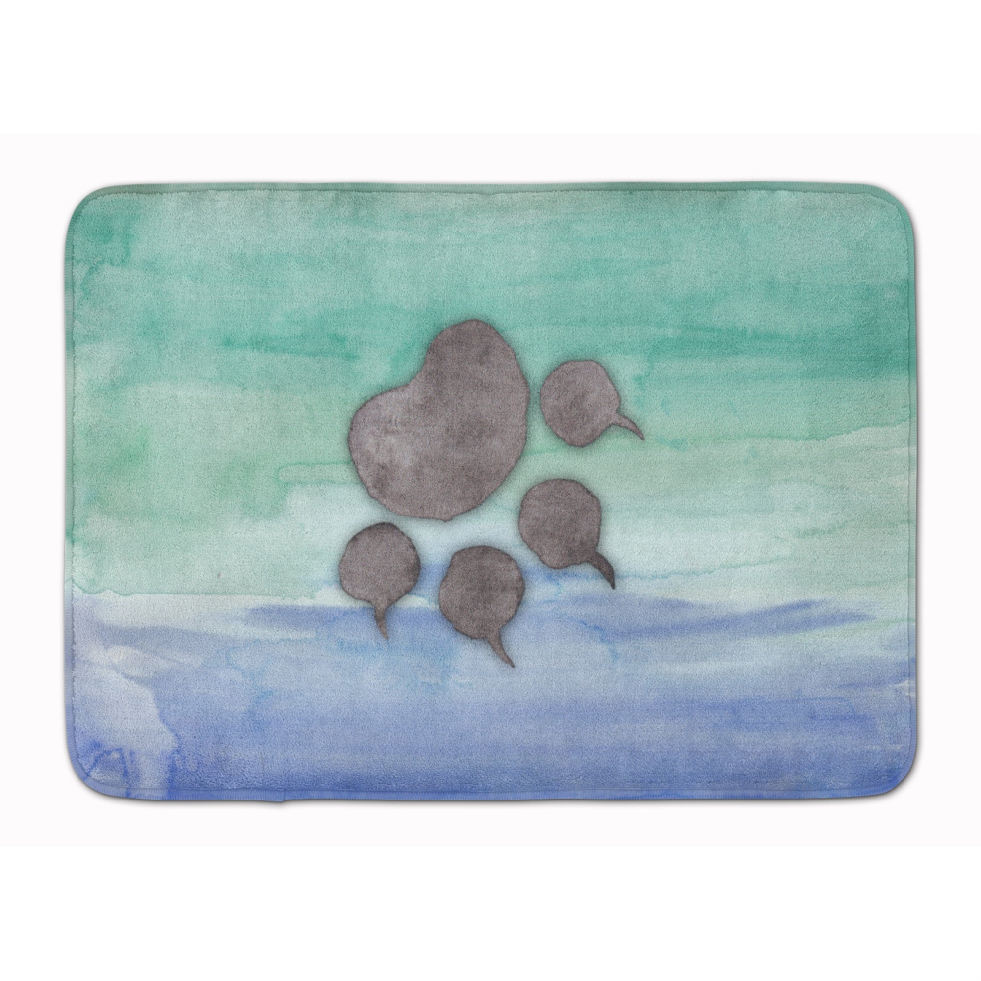 Caroline'S Treasures Cat Paw Watercolor Floor Mat, 19H X 27W, Multicolor