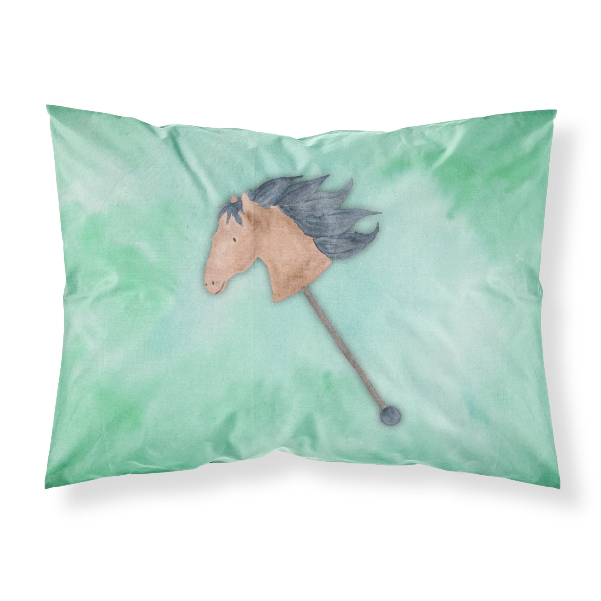 Caroline'S Treasures Stick Horse Watercolor Printed, Polyester, 250 Thread Count, Envelope Closure Pillowcase, Standard, Multi