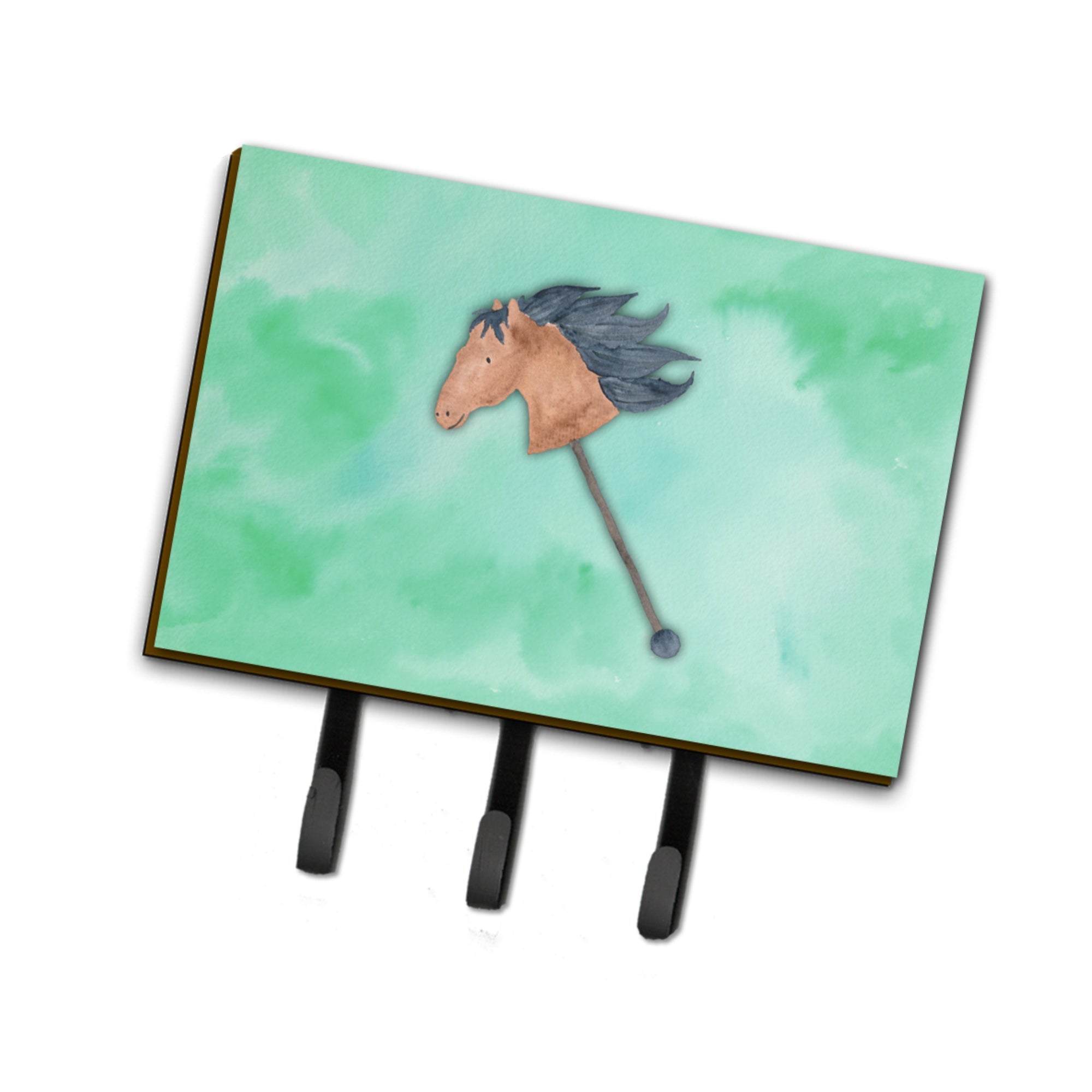 Caroline'S Treasures Stick Horse Watercolor Wall Hook, Triple, Multicolor