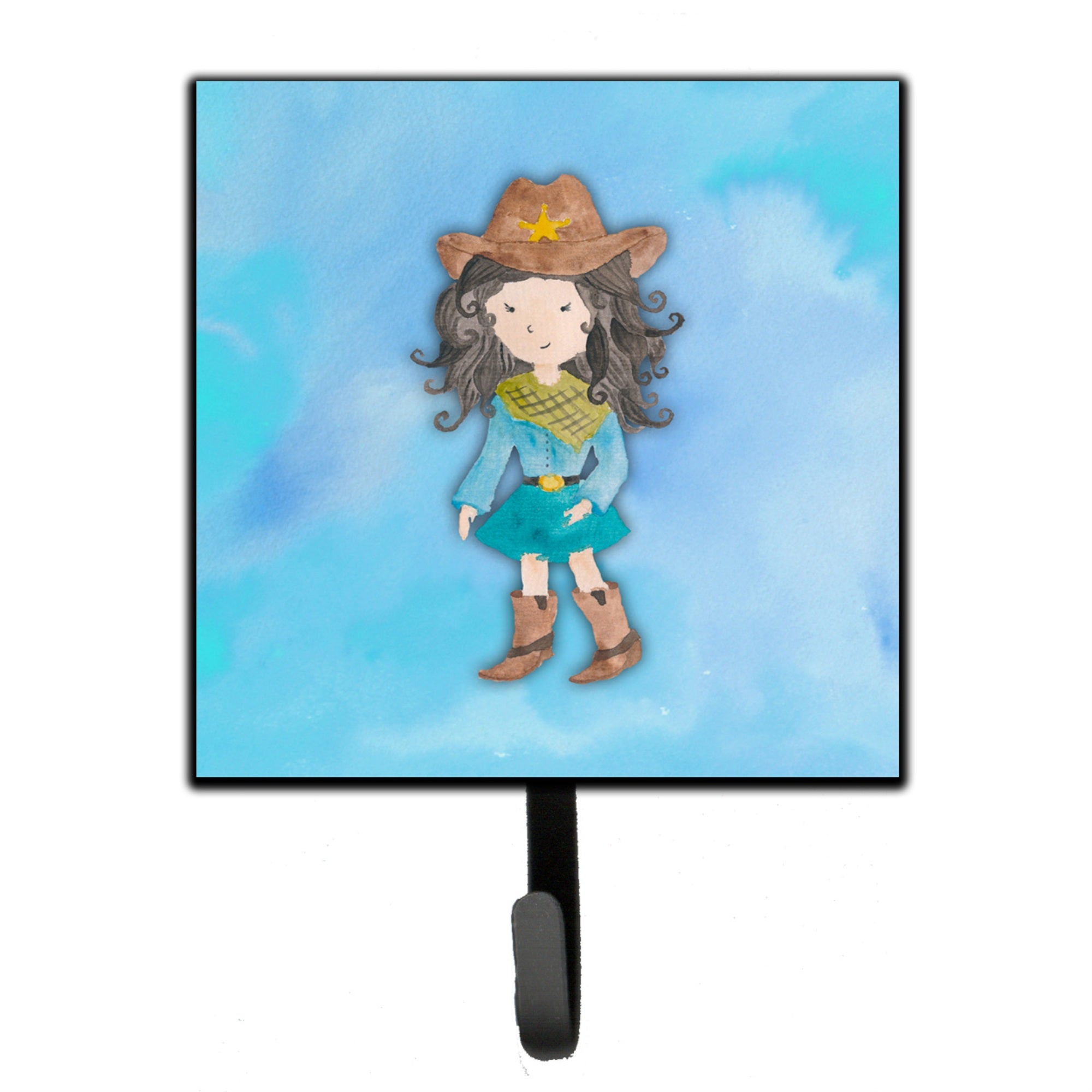 Caroline'S Treasures Cowgirl Watercolor Wall Hook, Small, Multicolor