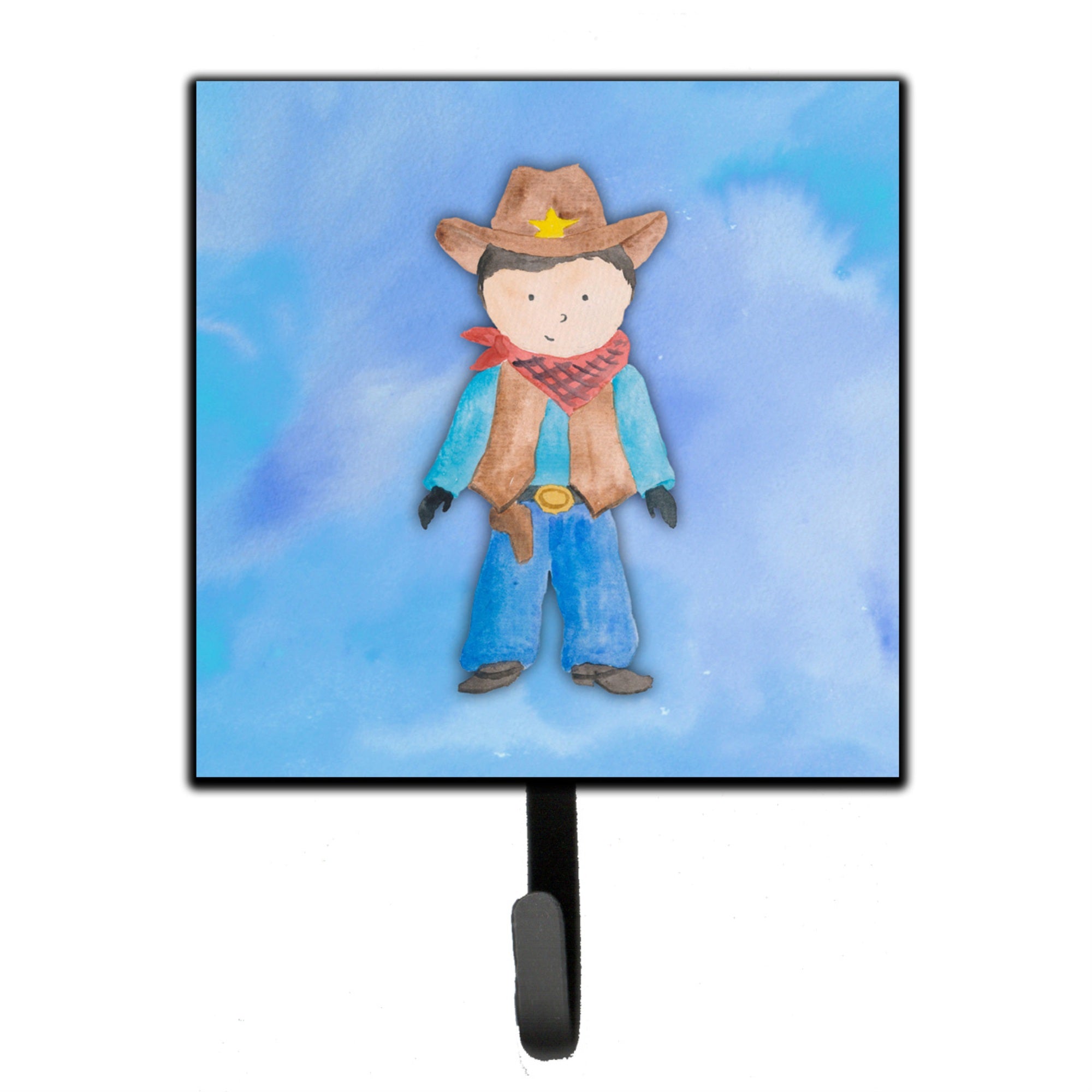 Caroline'S Treasures Cowboy Watercolor Wall Hook, Small, Multicolor
