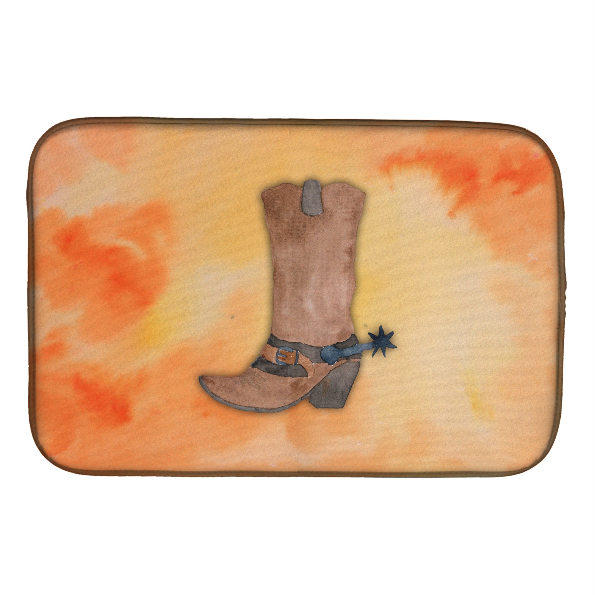Caroline'S Treasures Cowboy Boot Dish Drying Mat, 14 X 21, Multicolor