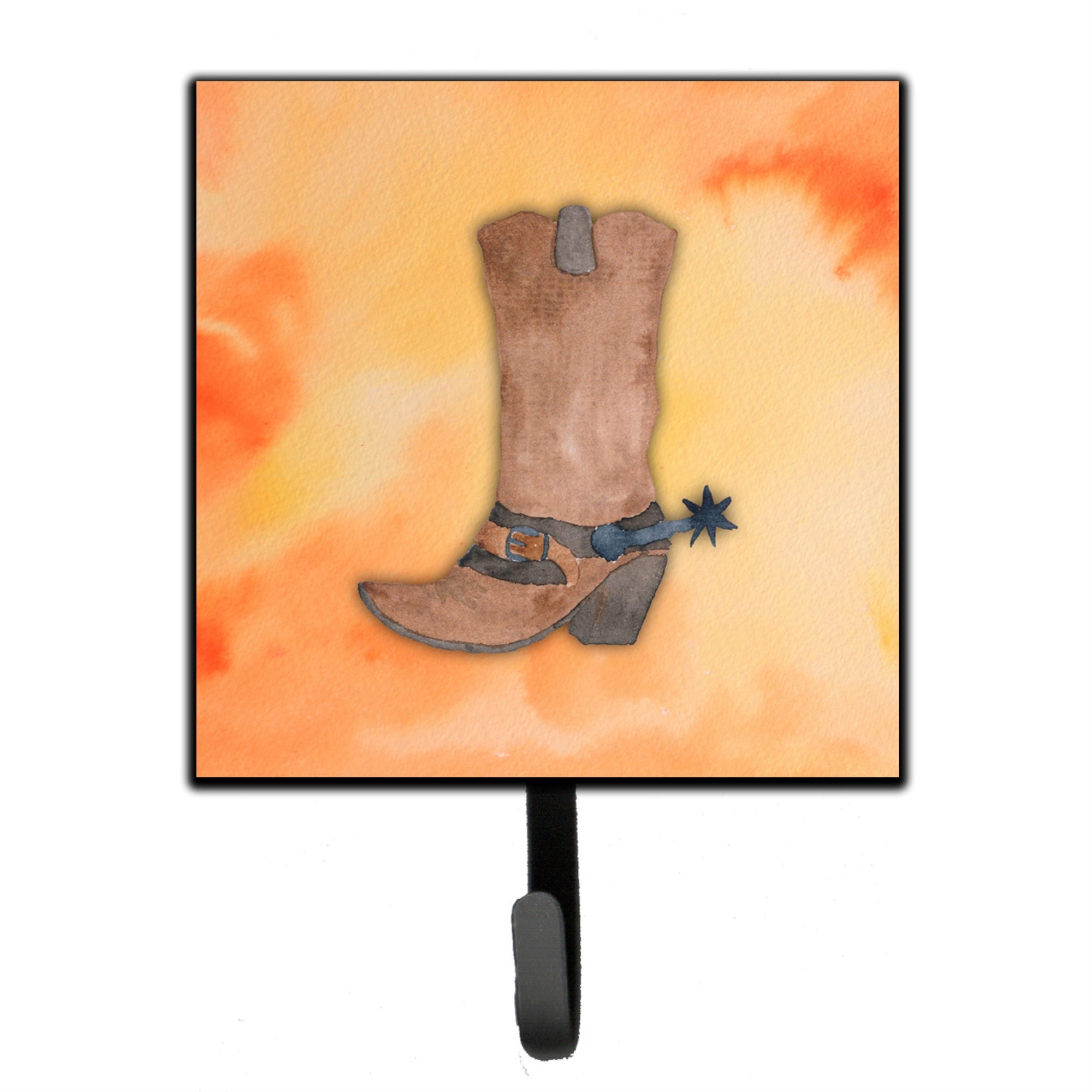 Caroline'S Treasures Cowboy Boot Watercolor Wall Hook, Small, Multicolor