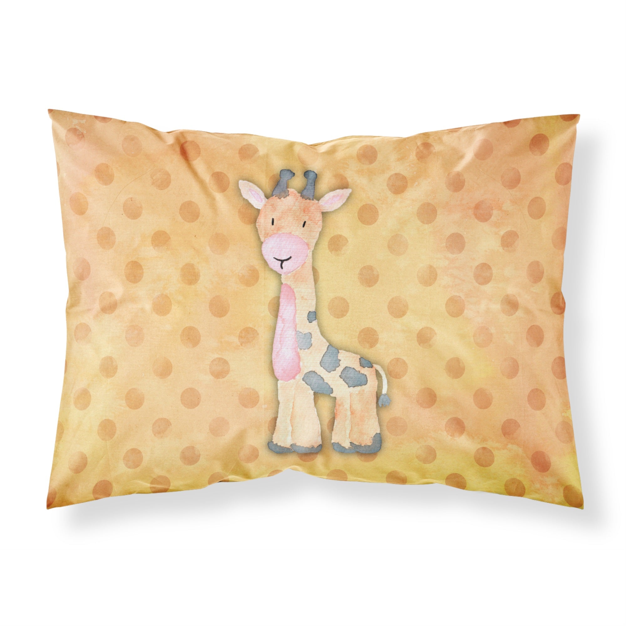 Caroline'S Treasures Polkadot Giraffe Watercolor Printed, Polyester, 250 Thread Count, Envelope Closure Pillowcase, Standard,