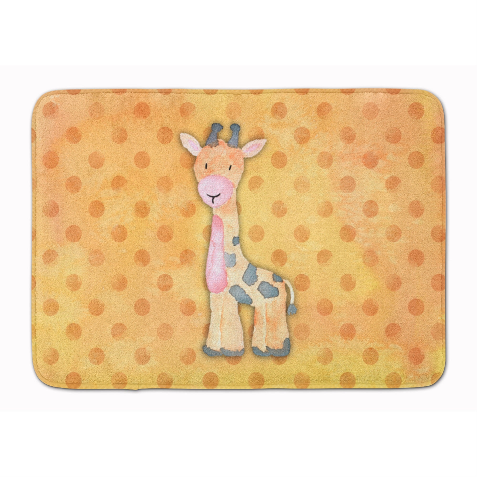 Caroline'S Treasures Polkadot Griaffe Watercolor Floor Mat, 19H X 27W, Multicolor