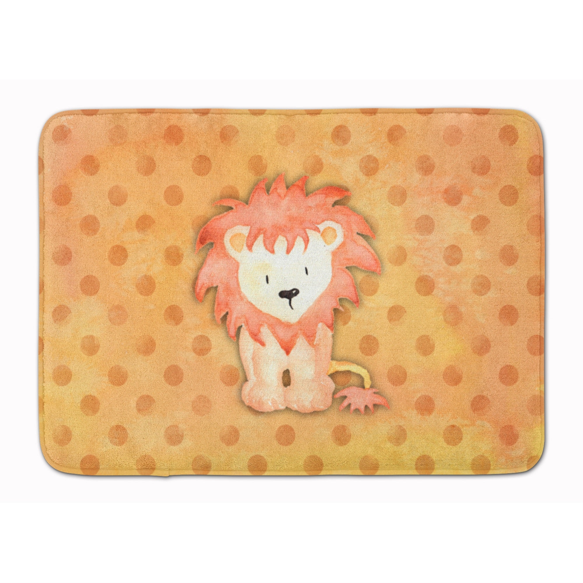 Caroline'S Treasures Polkadot Lion Watercolor Floor Mat, 19H X 27W, Multicolor