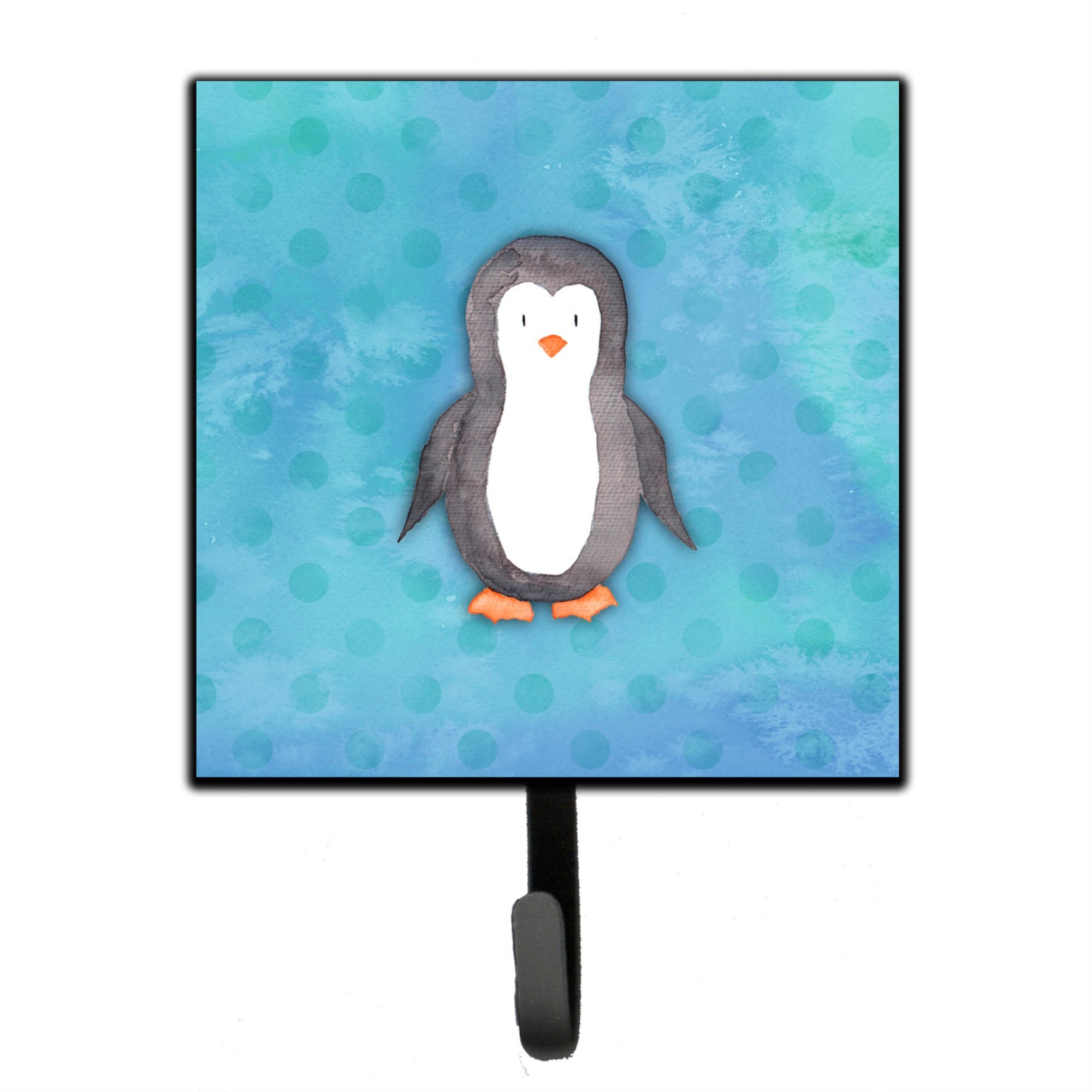 Caroline'S Treasures Polkadot Penguin Watercolor Wall Hook, Small, Multicolor