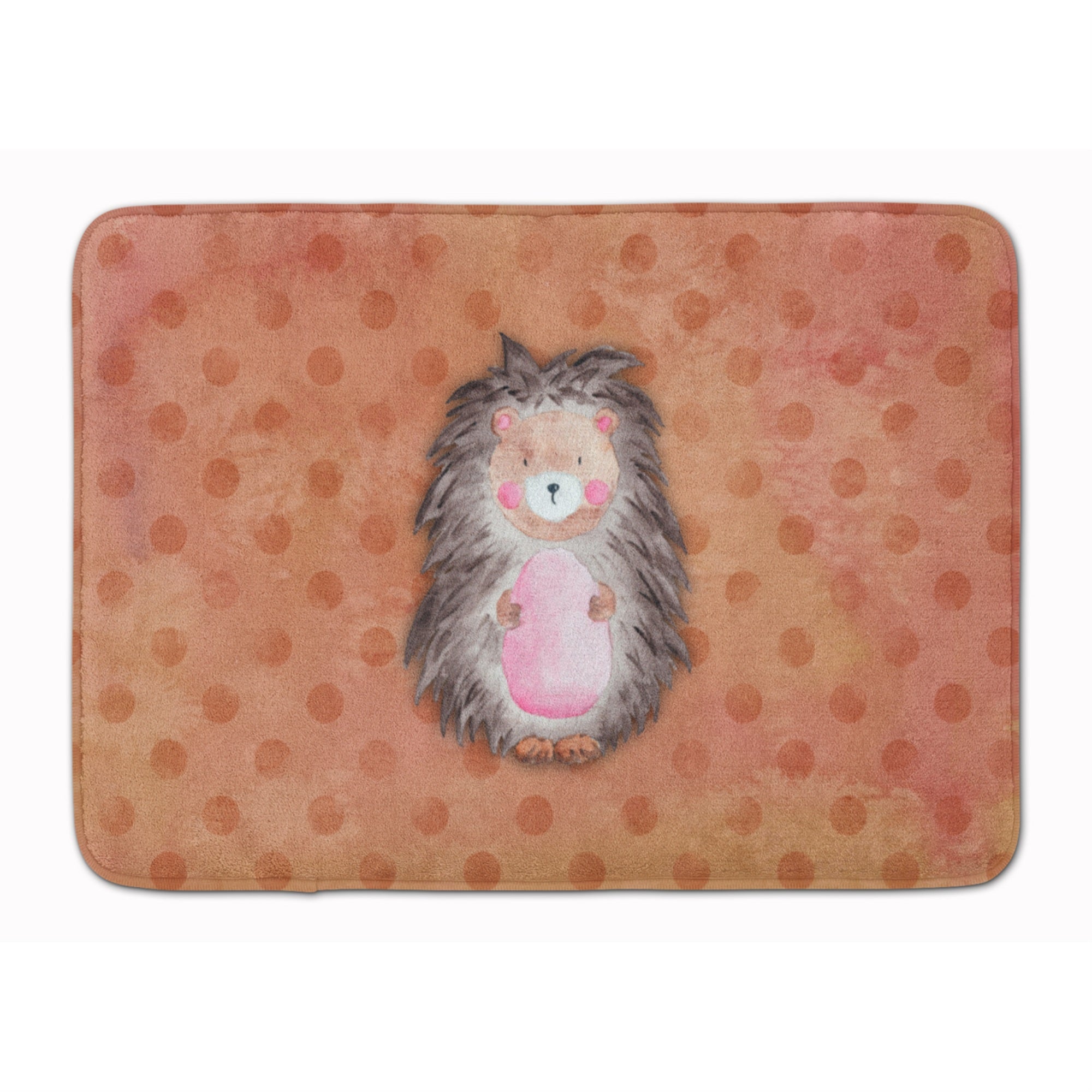 Caroline'S Treasures Polkadot Hedgehog Watercolor Floor Mat, 19H X 27W, Multicolor