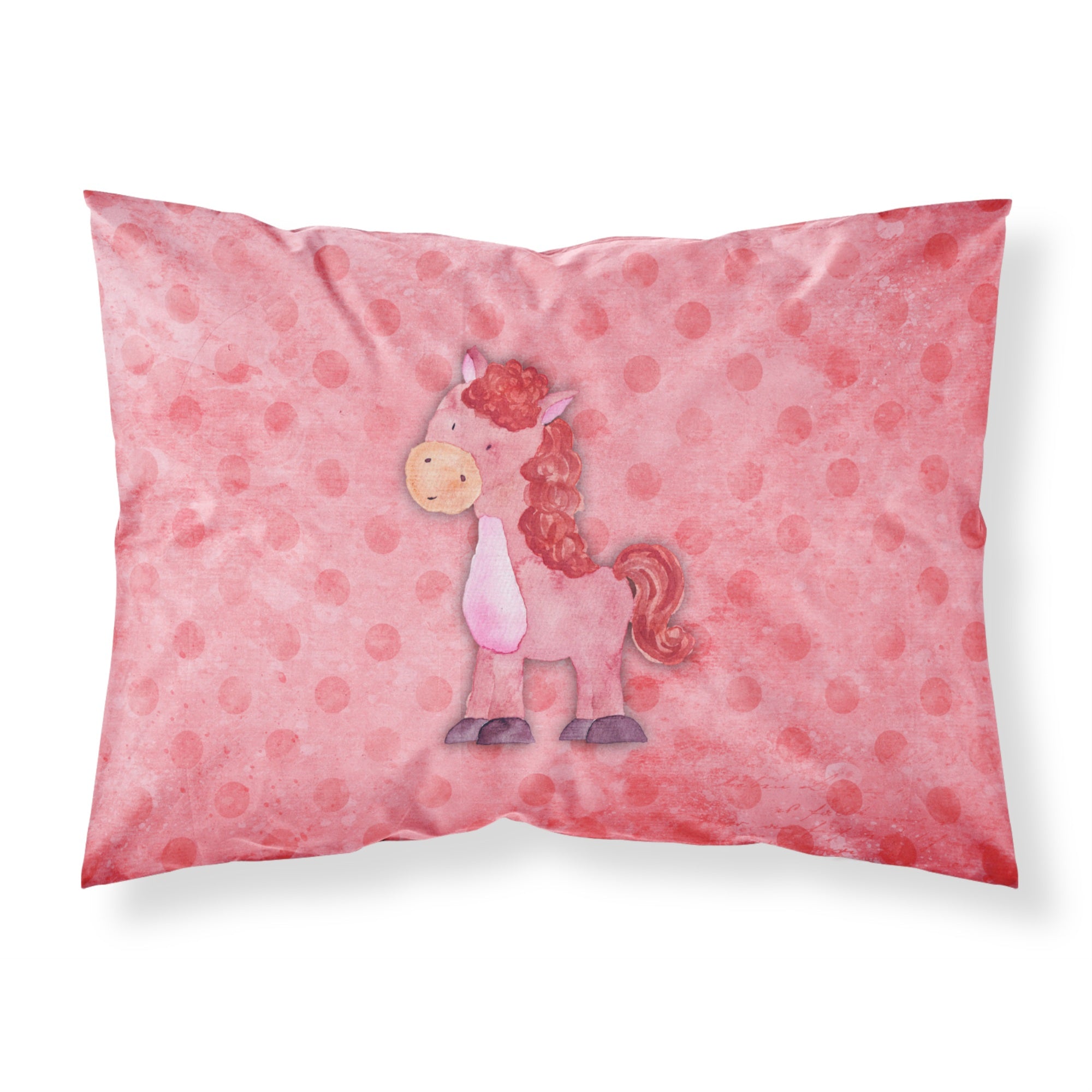 Caroline'S Treasures Polkadot Horse Watercolor Printed, Polyester, 250 Thread Count, Envelope Closure Pillowcase, Standard, Mu