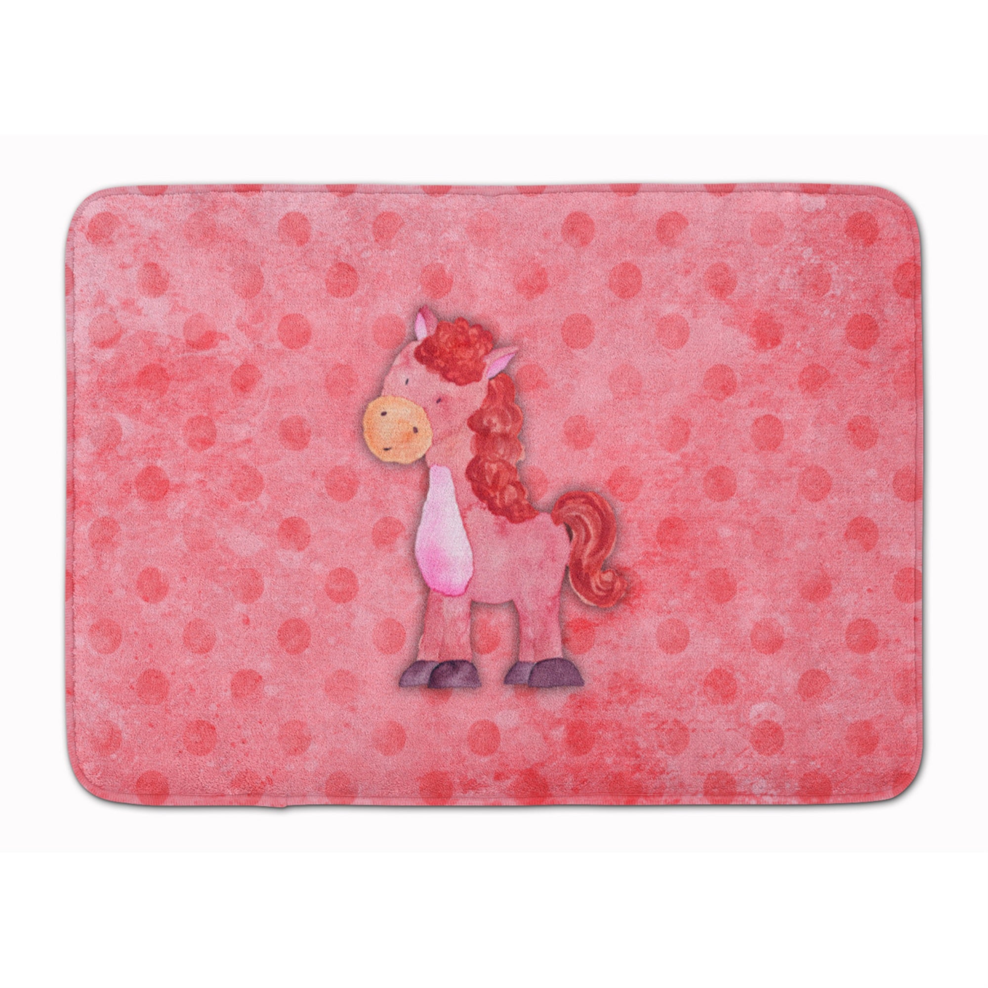 Caroline'S Treasures Polkadot Horse Watercolor Floor Mat, 19H X 27W, Multicolor