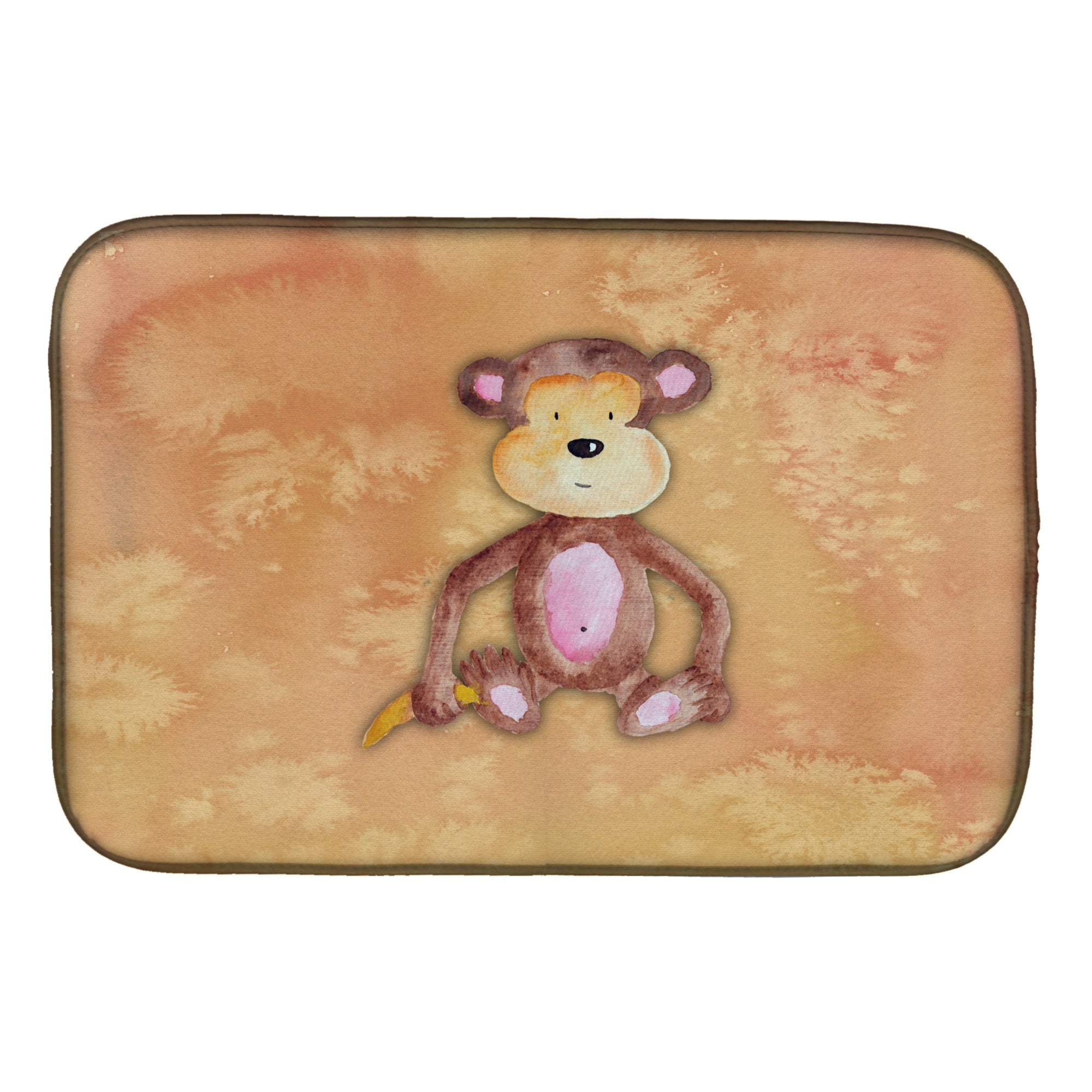 Caroline'S Treasures Monkey Watercolor Dish Drying Mat, 14 X 21, Multicolor