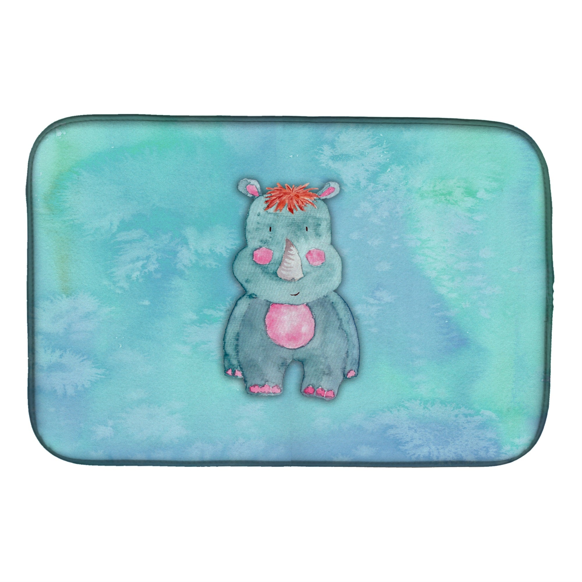 Caroline'S Treasures Rhinoceros Dish Drying Mat, 14 X 21, Multicolor