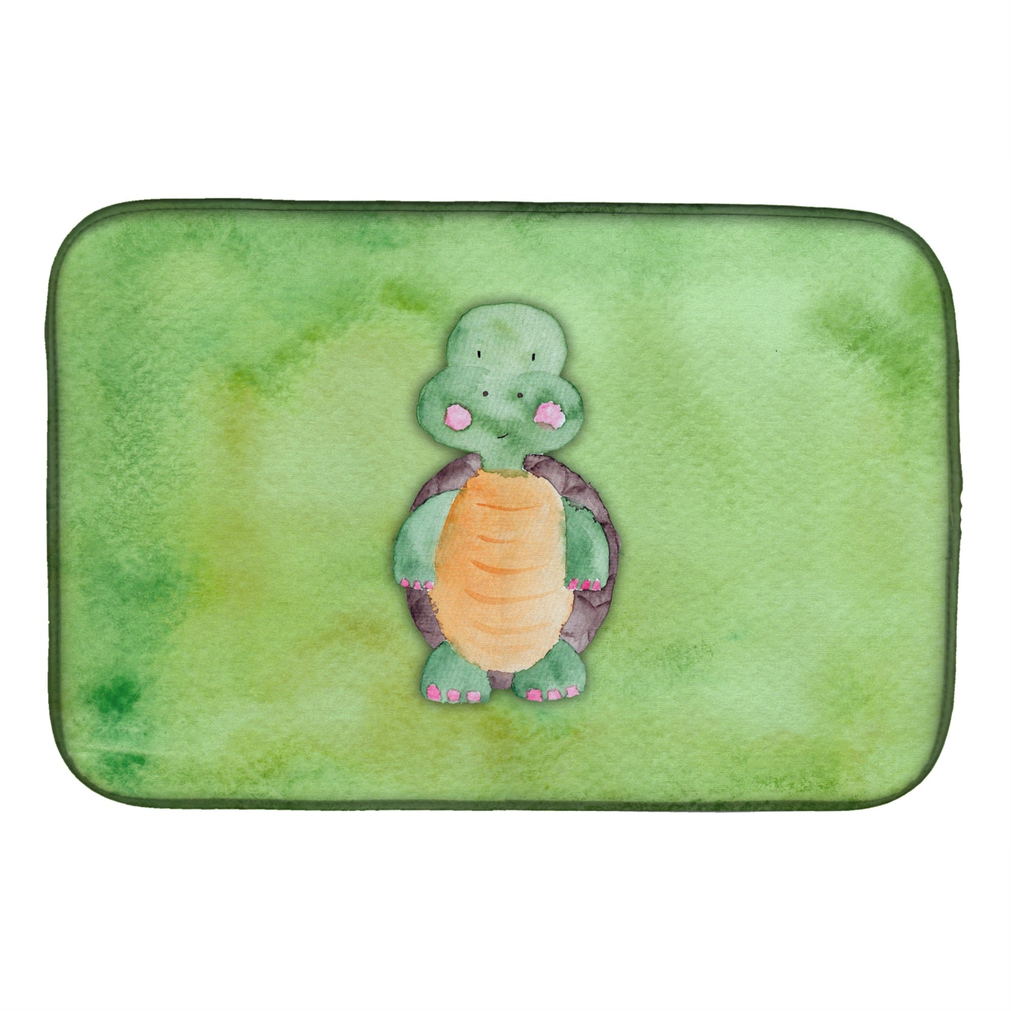 Caroline'S Treasures Turtle Watercolor Dish Drying Mat, 14 X 21, Multicolor