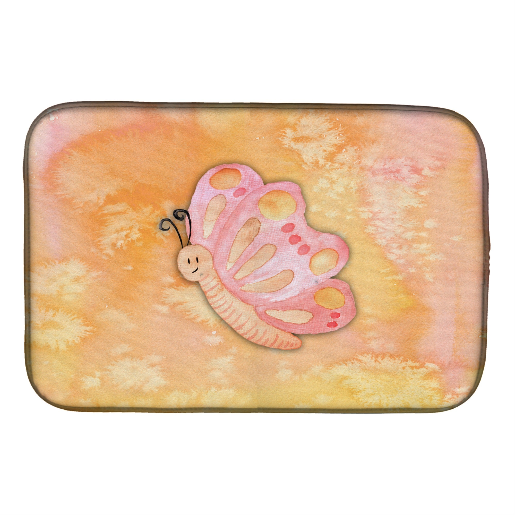 Caroline'S Treasures Butterfly Watercolor Dish Drying Mat, 14 X 21, Multicolor