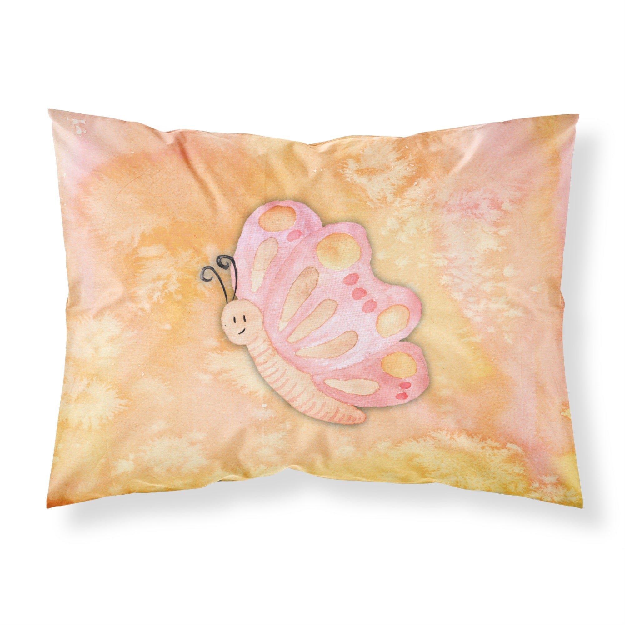Caroline'S Treasures Butterfly Watercolor Printed, Polyester, 250 Thread Count, Envelope Closure Pillowcase, Standard, Multico