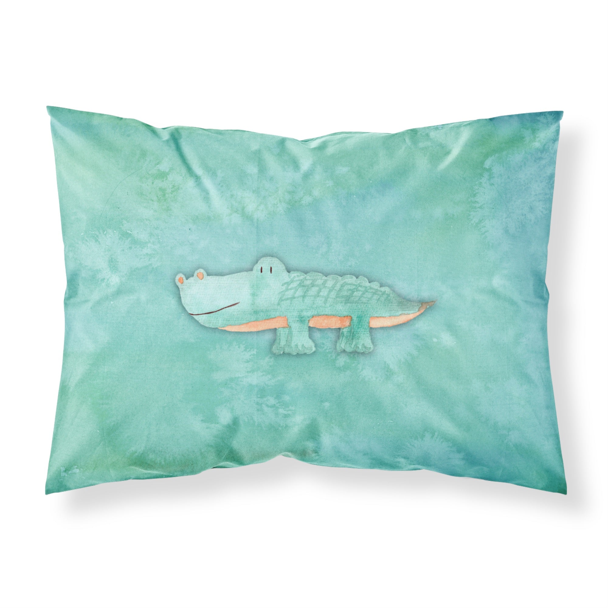 Caroline'S Treasures Alligator Watercolor Printed, Polyester, 250 Thread Count, Envelope Closure Pillowcase, Standard, Multico