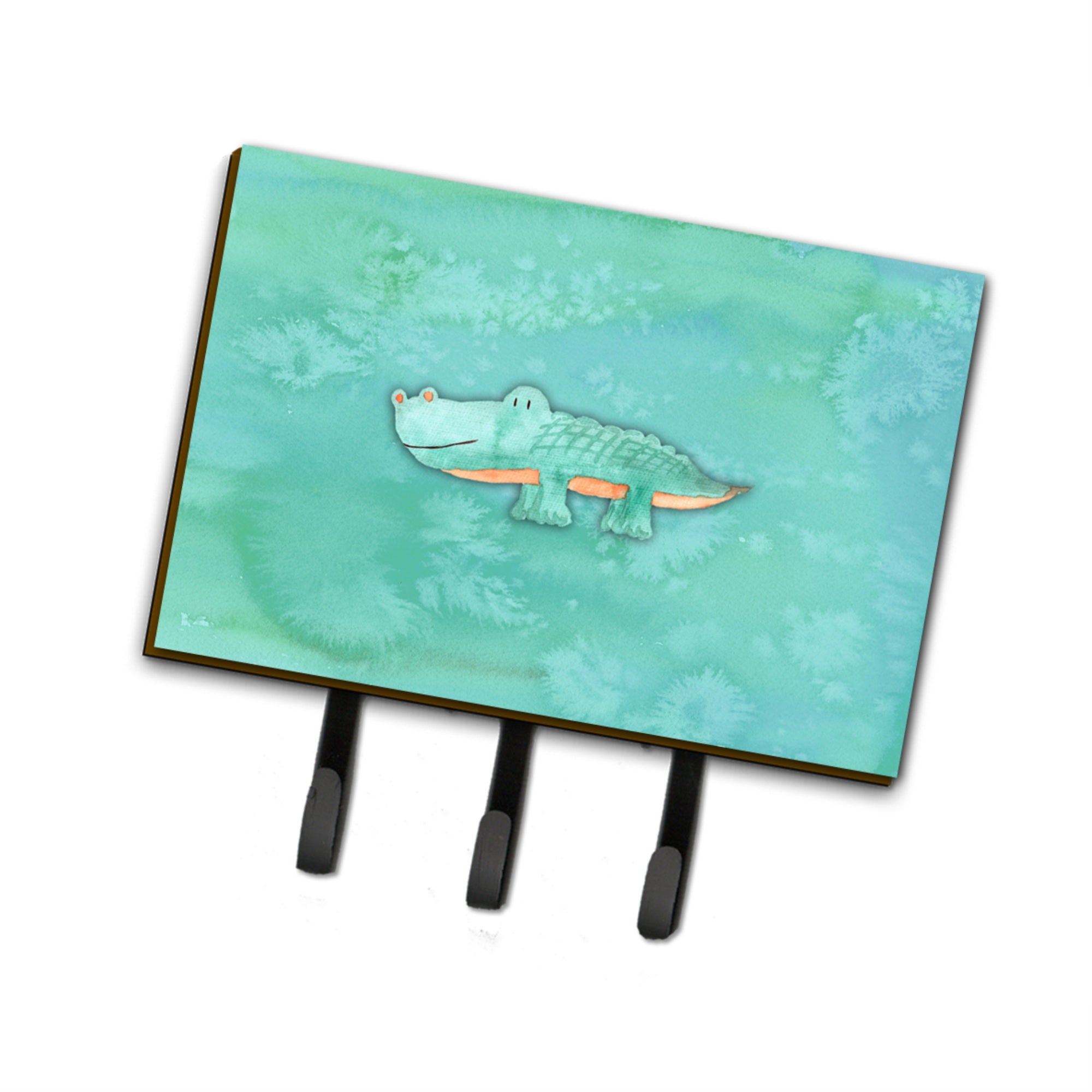 Caroline'S Treasures Alligator Watercolor Wall Hook, Triple, Multicolor