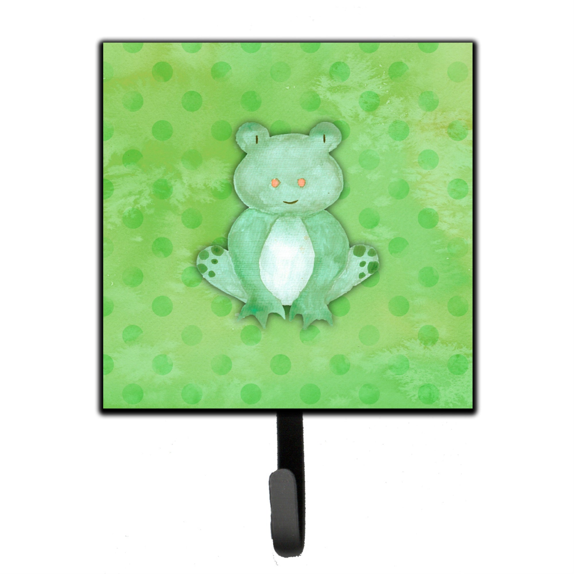 Caroline'S Treasures Polkadot Frog Watercolor Wall Hook, Small, Multicolor