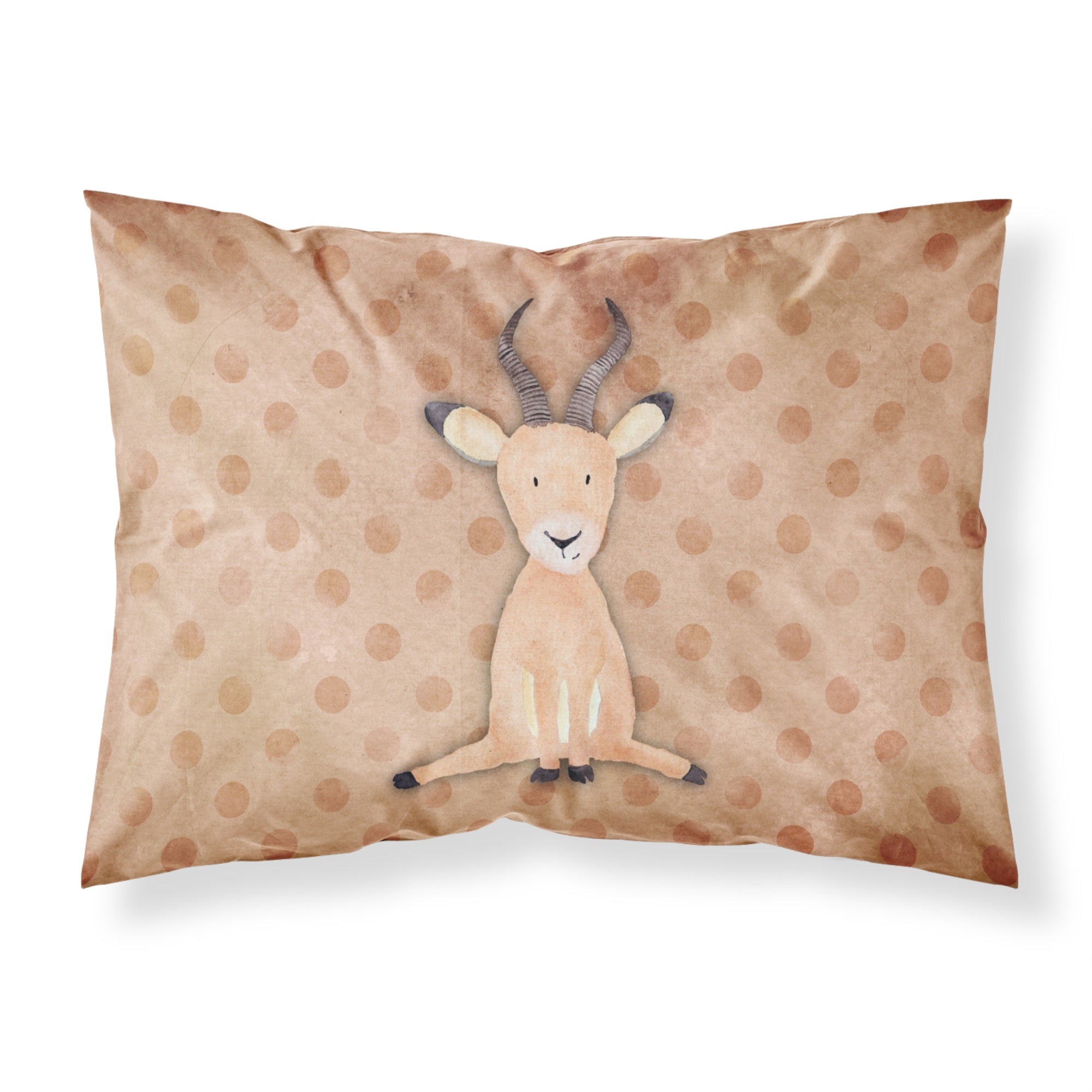 Caroline'S Treasures Polkadot Antelope Watercolor Printed, Polyester, 250 Thread Count, Envelope Closure Pillowcase, Standard,