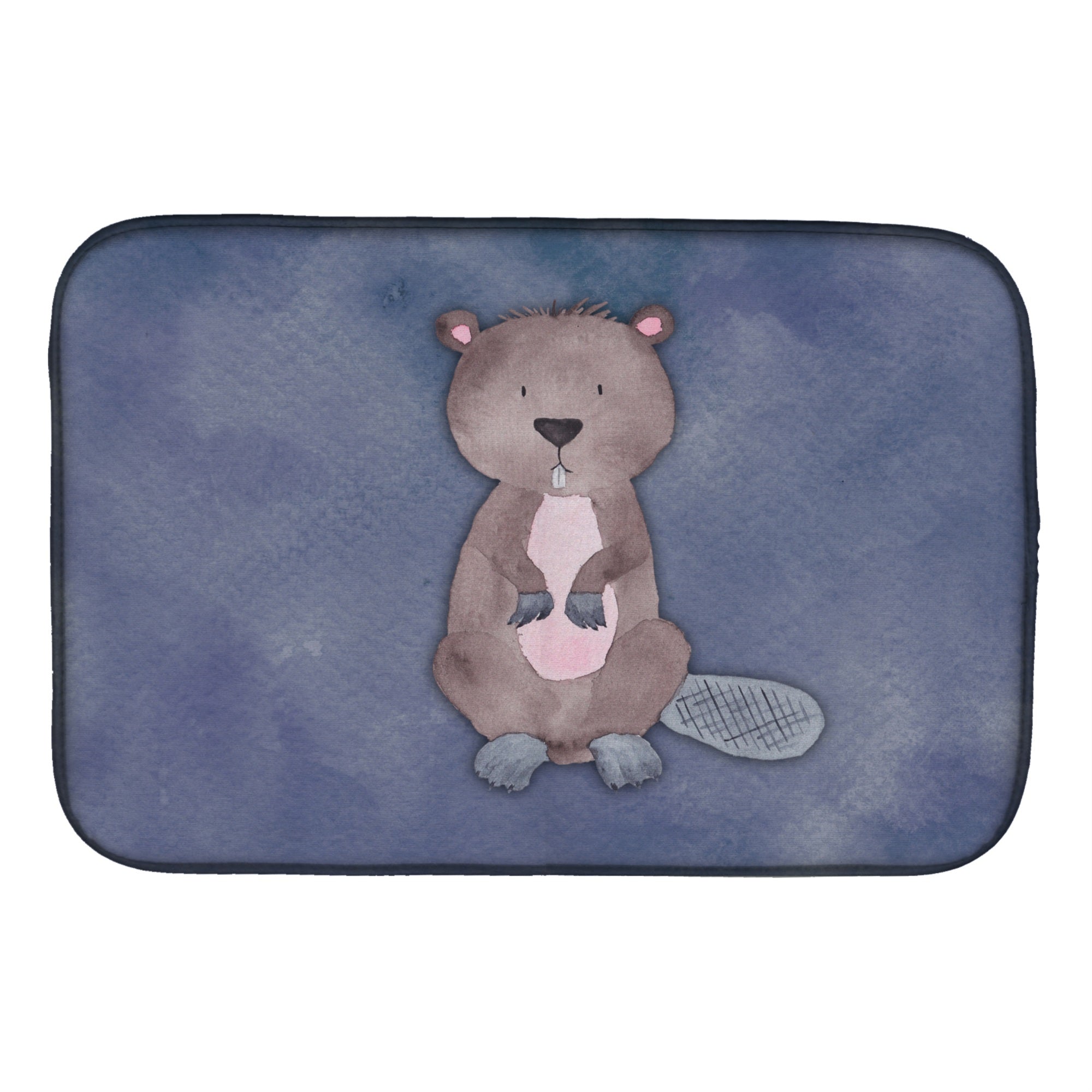 Caroline'S Treasures Beaver Watercolor Dish Drying Mat, 14 X 21, Multicolor