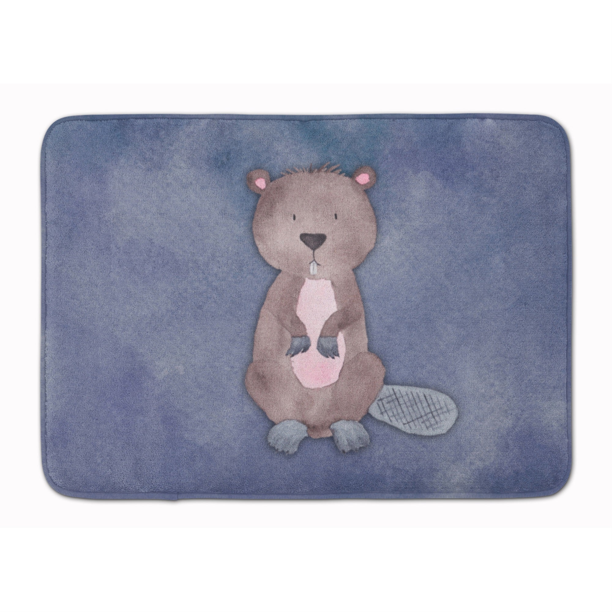 Caroline'S Treasures Beaver Watercolor Floor Mat, 19H X 27W, Multicolor