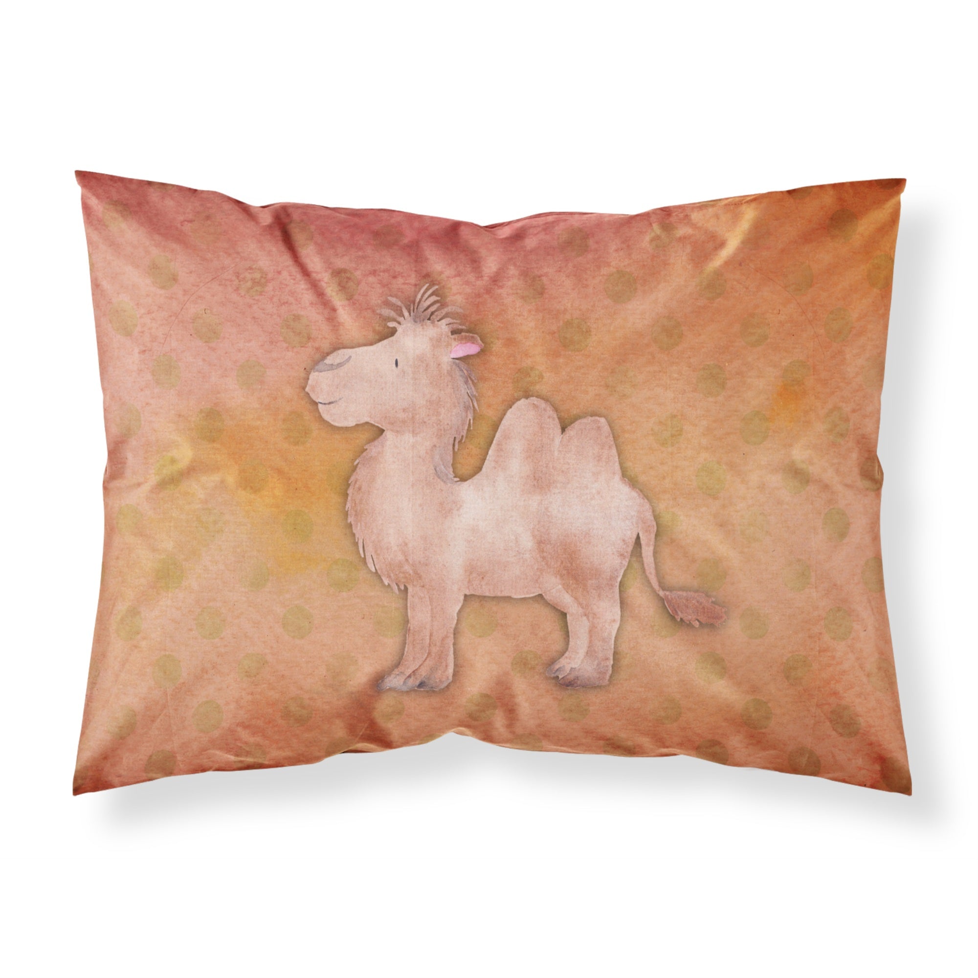 Caroline'S Treasures Polkadot Camel Watercolor Printed, Polyester, 250 Thread Count, Envelope Closure Pillowcase, Standard, Mu