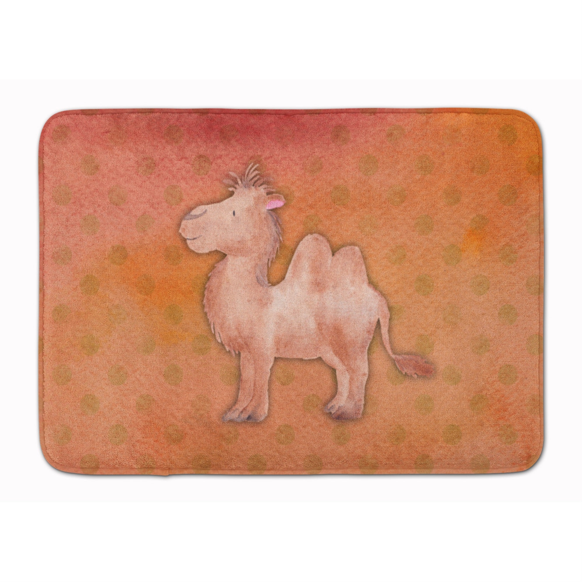 Caroline'S Treasures Polkadot Camel Watercolor Floor Mat, 19H X 27W, Multicolor