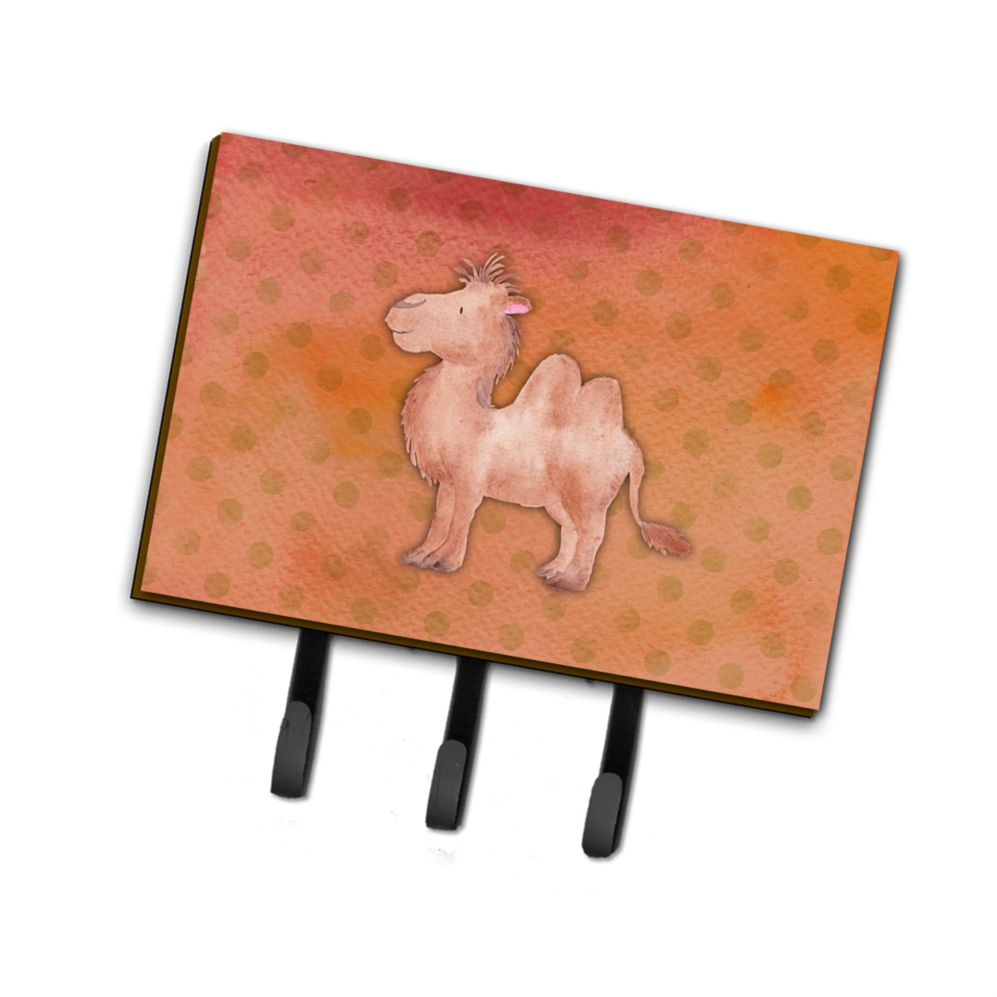 Caroline'S Treasures Polkadot Camel Watercolor Wall Hook, Triple, Multicolor