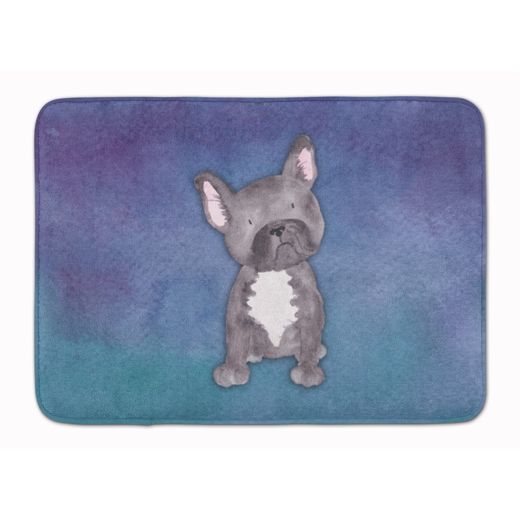Caroline'S Treasures French Bulldog Watercolor Floor Mat, 19H X 27W, Multicolor