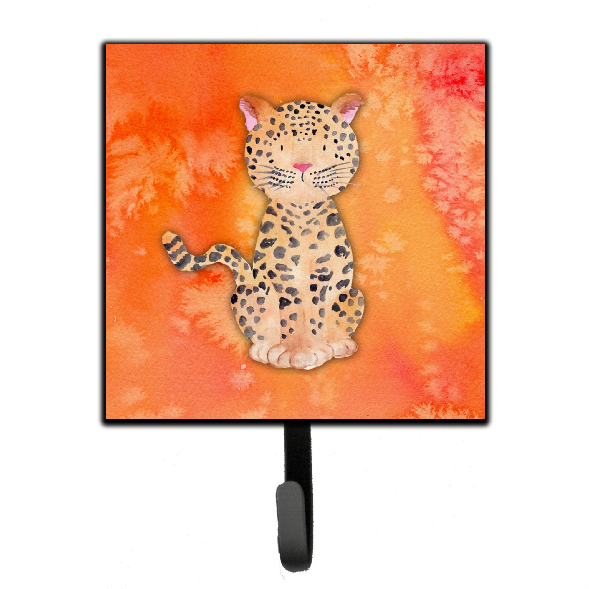 Caroline'S Treasures Leopard Watercolor Wall Hook, Small, Multicolor