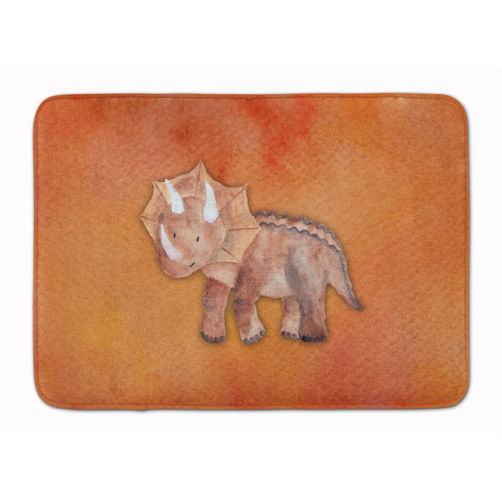 Caroline'S Treasures Triceratops Watercolor Floor Mat, 19 X 27, Multicolor