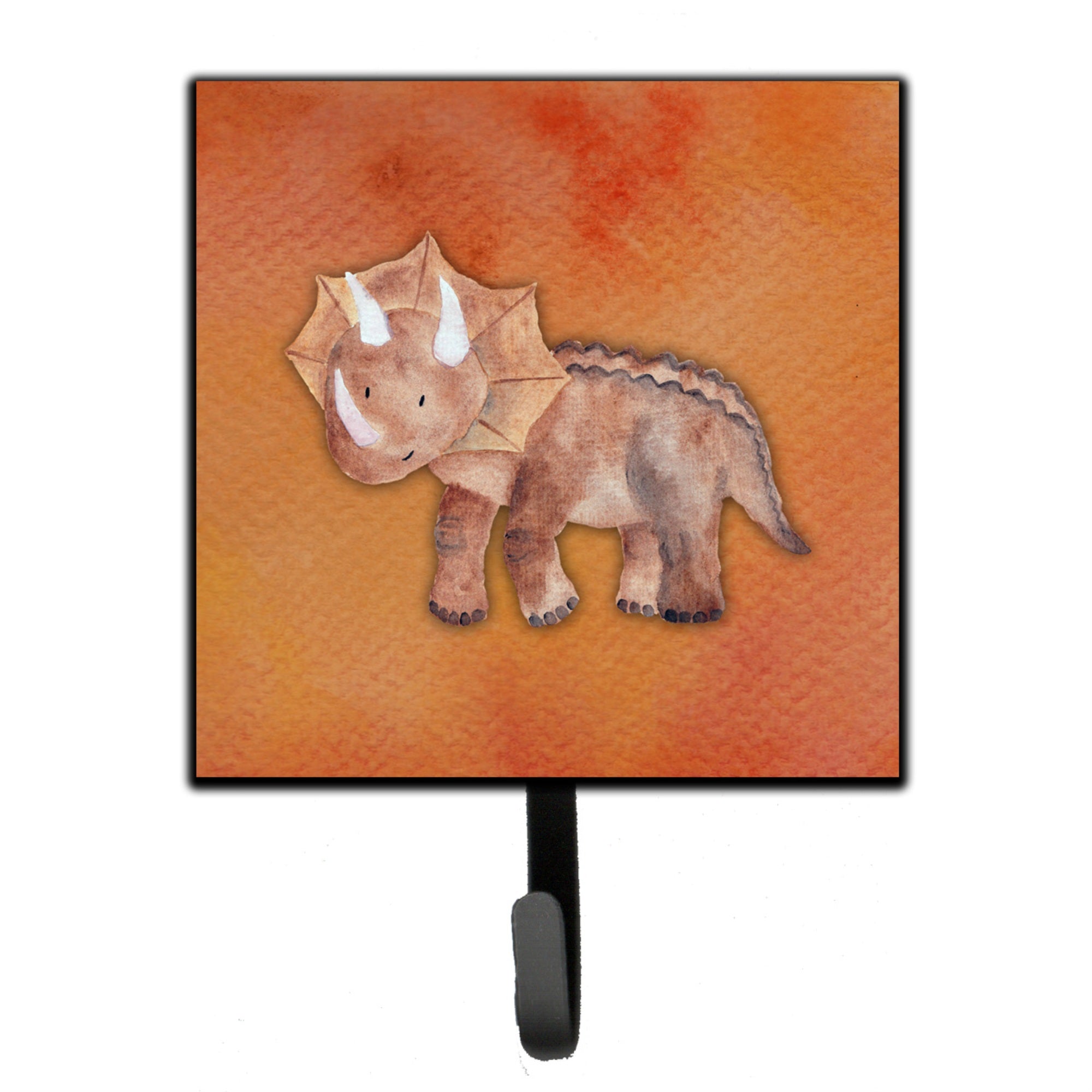 Caroline'S Treasures Triceratops Watercolor Wall Hook, Small, Multicolor