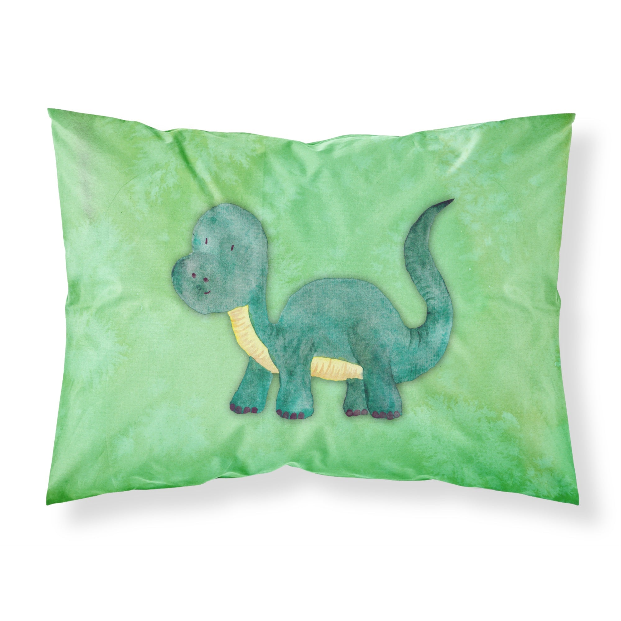 Caroline'S Treasures Brontosaurus Watercolor Printed, Polyester, 250 Thread Count, Envelope Closure Pillowcase, Standard, Mult