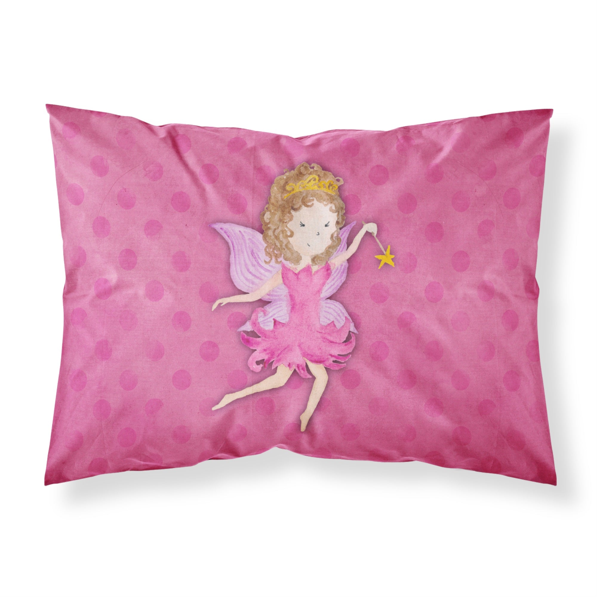 Caroline'S Treasures Fairy Princess Watercolor Printed, Polyester, 250 Thread Count, Envelope Closure Pillowcase, Standard, Mu