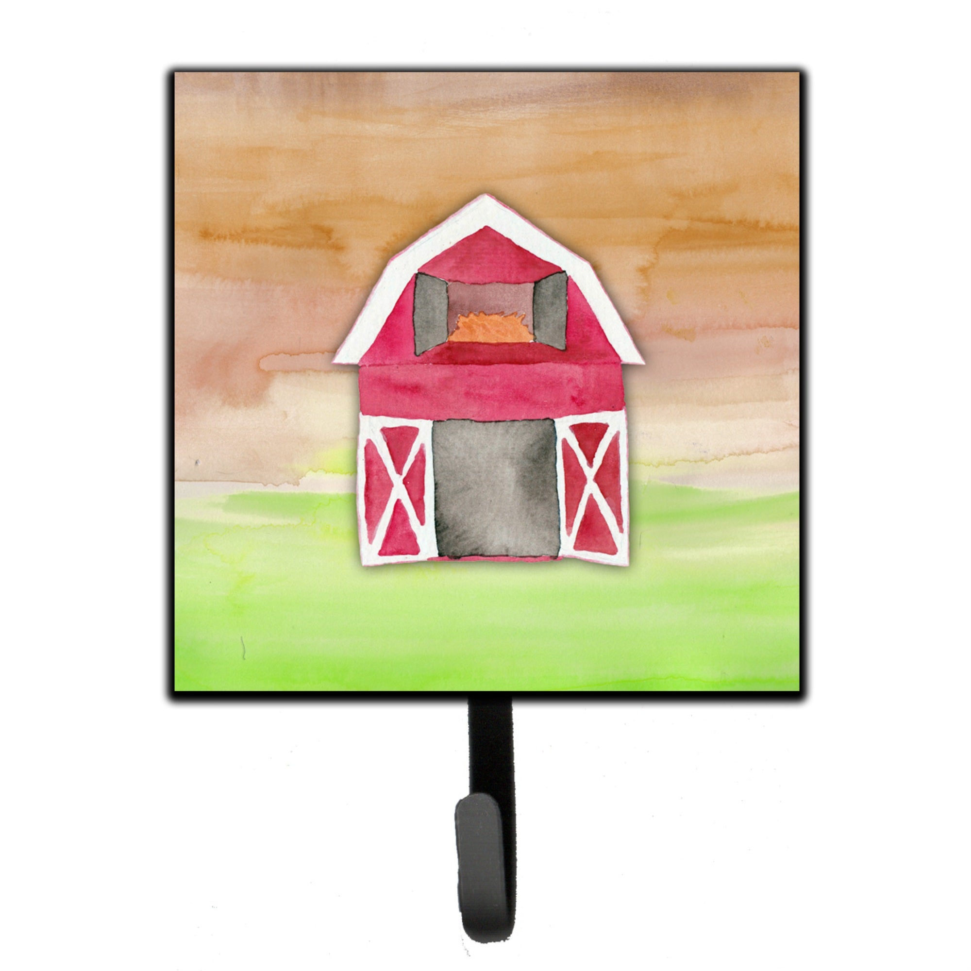 Caroline'S Treasures Barn Watercolor Wall Hook, Small, Multicolor