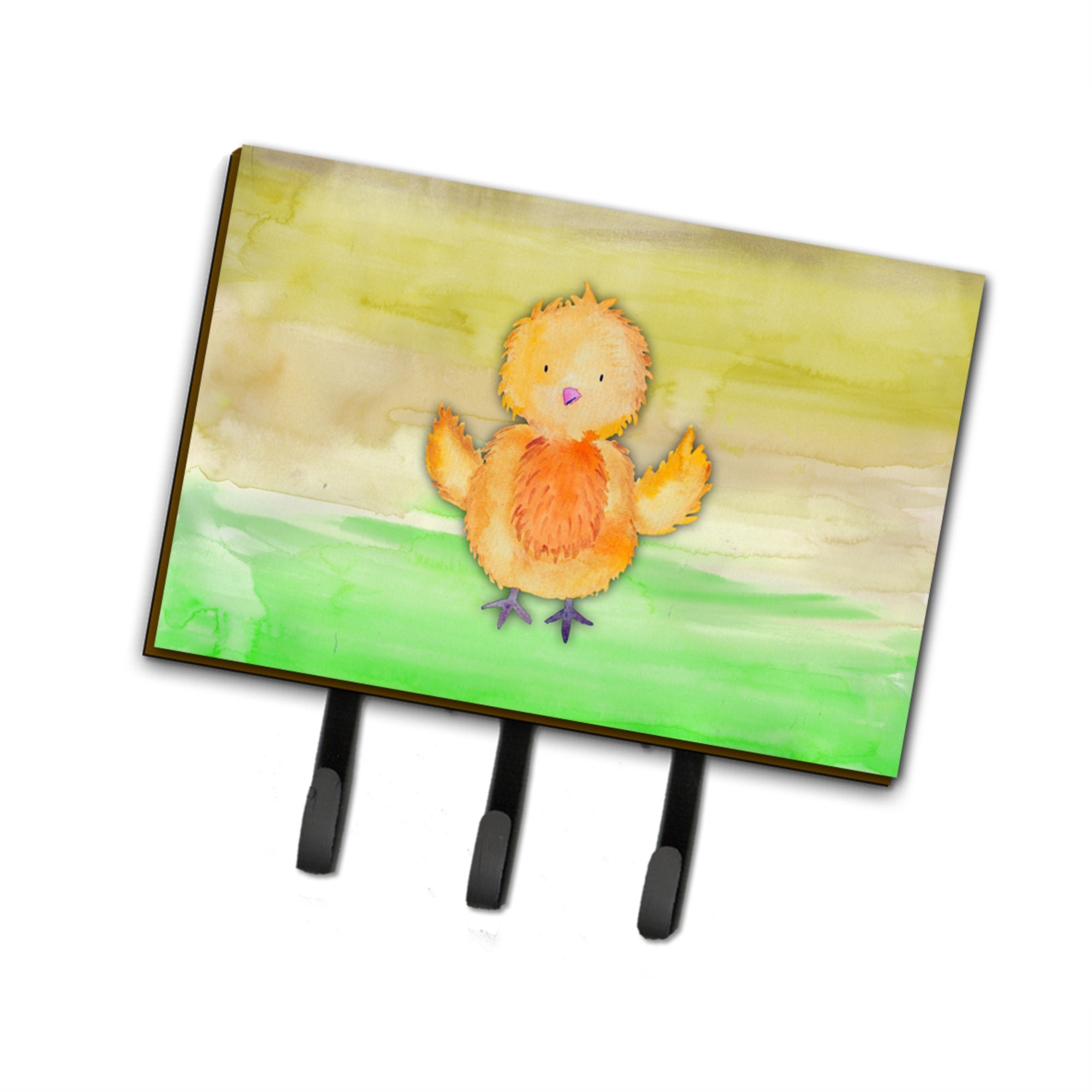 Caroline'S Treasures Chicken Watercolor Wall Hook, Triple, Multicolor