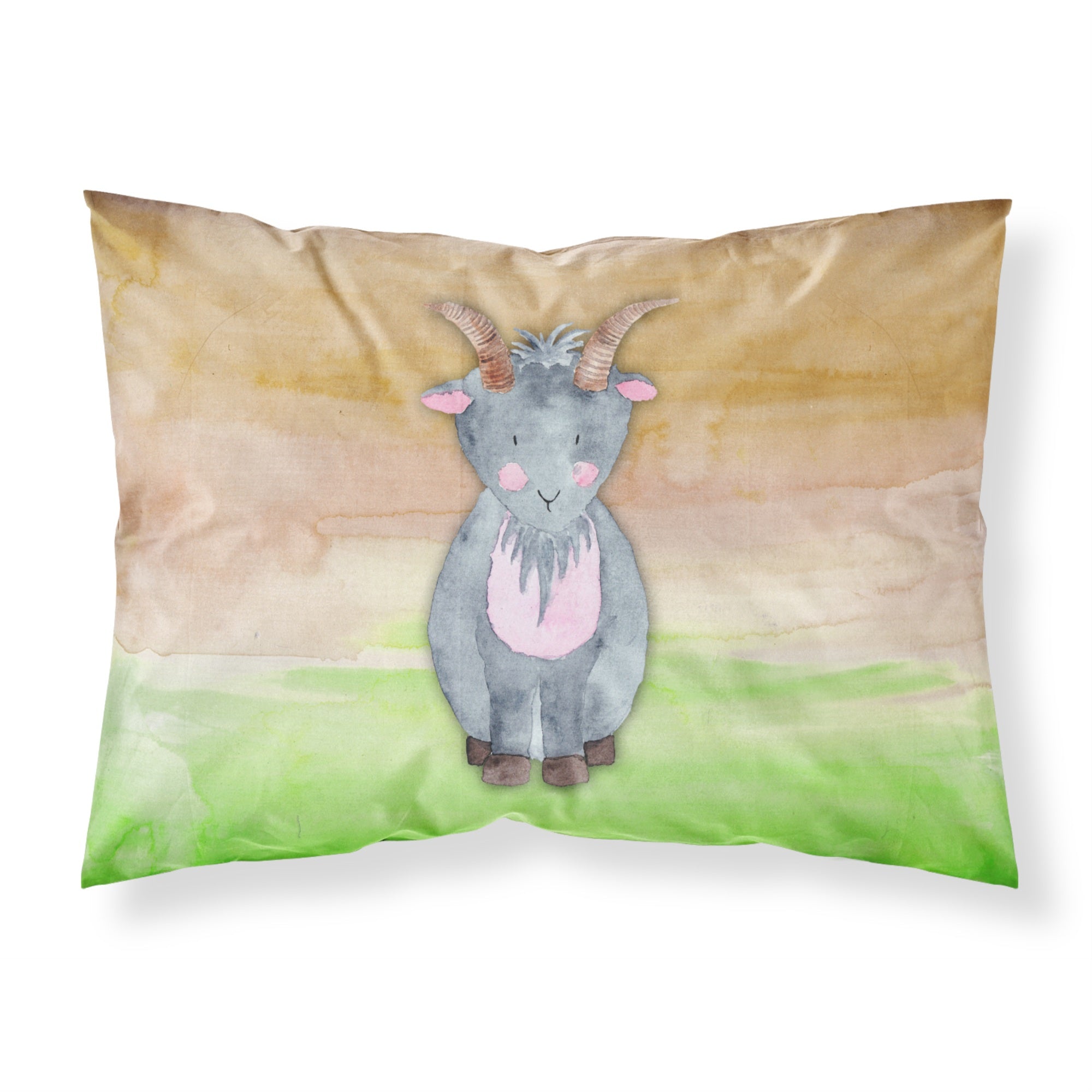 Caroline'S Treasures Goat Watercolor Pillowcase, Standard, Multicolor